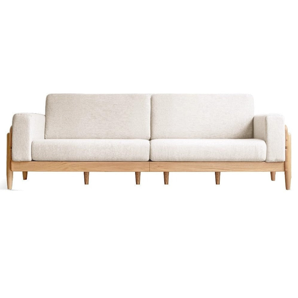 Ash Solid Wood Fabric Sofa.