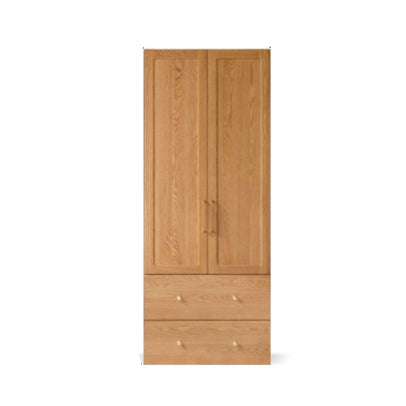 Oak Solid Wood Free Combination Wardrobe Rattan Door.