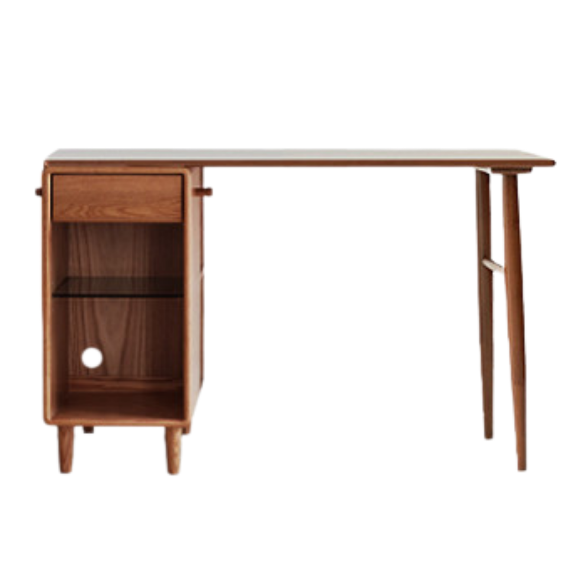 Oak, Solid Rubberwood Double Office Desk