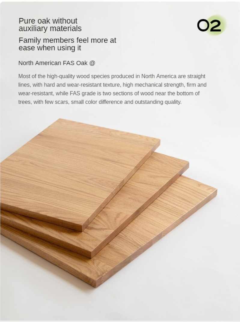 Oak Solid Wood Modern Coffee Table