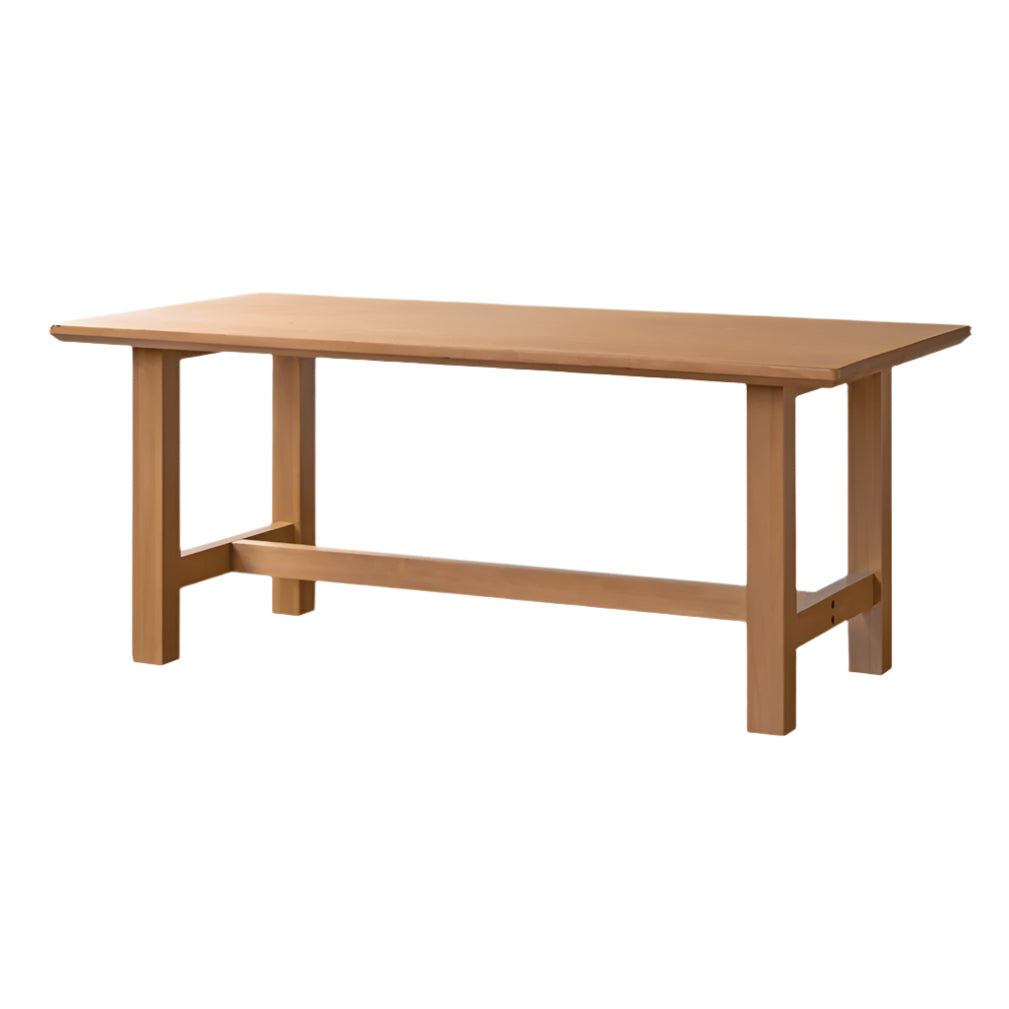 Poplar Solid Wood Modern Large Board Rectangular Dining Table