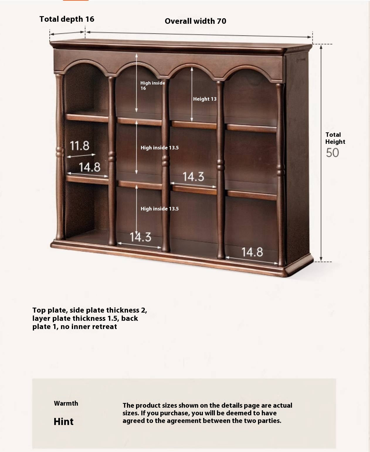 Poplar Solid Wood American Retro dish rack storage cup holder