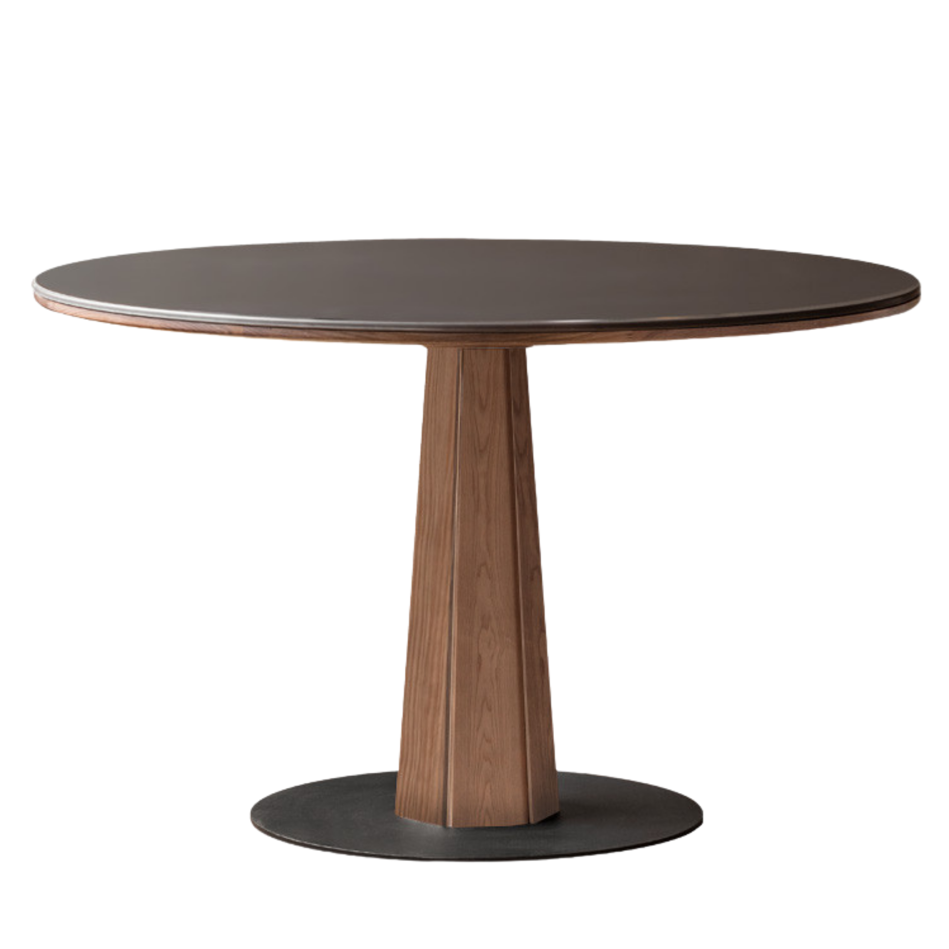 Black Walnut, Ash, Sandalwood Solid Wood Round Dining Table