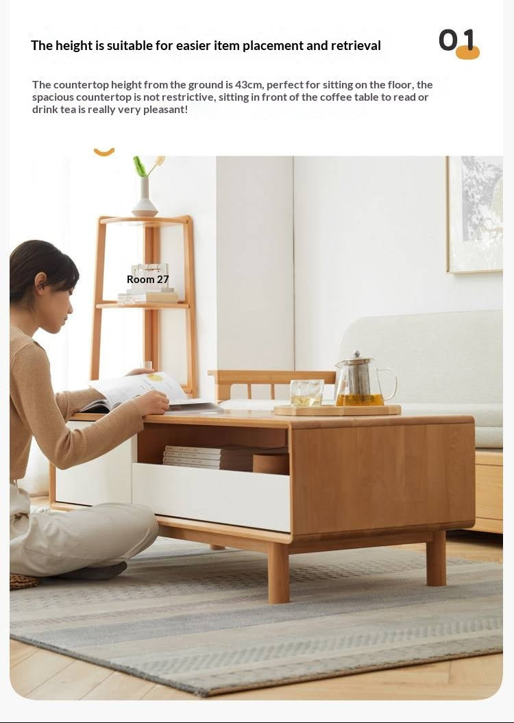 Beech Solid Wood Warm Coffee Table