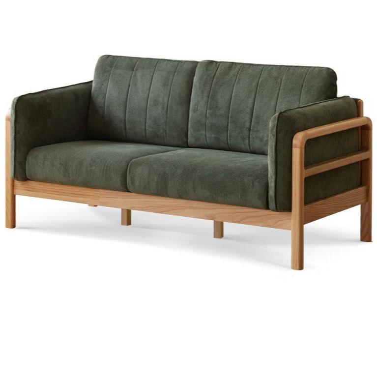 Oak, Beech Solid Wood Modern Simple Fabric Straight Sofa