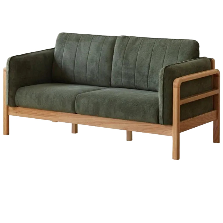 Oak Solid Wood Narrow Fabric Sofa