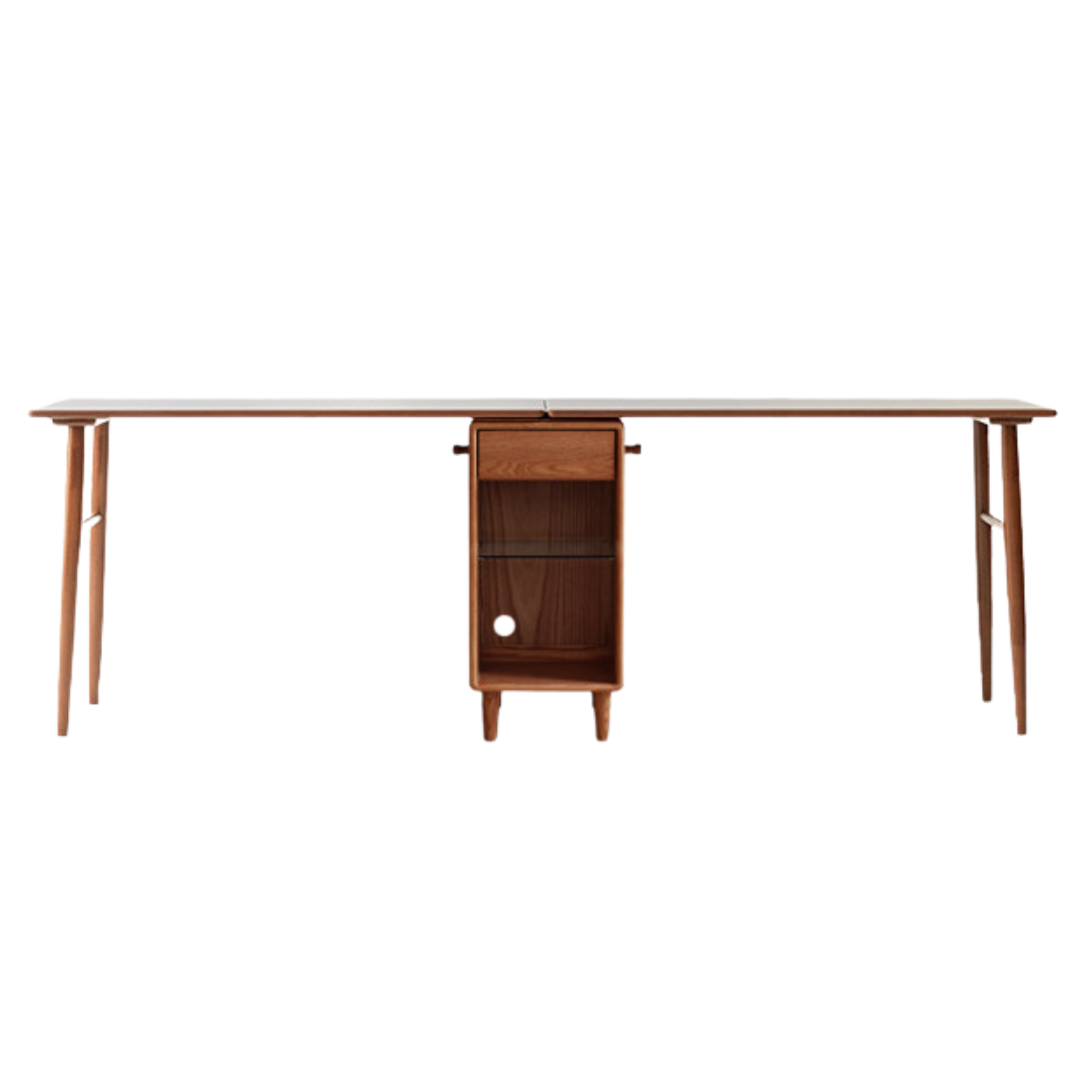 Oak, Solid Rubberwood Double Office Desk