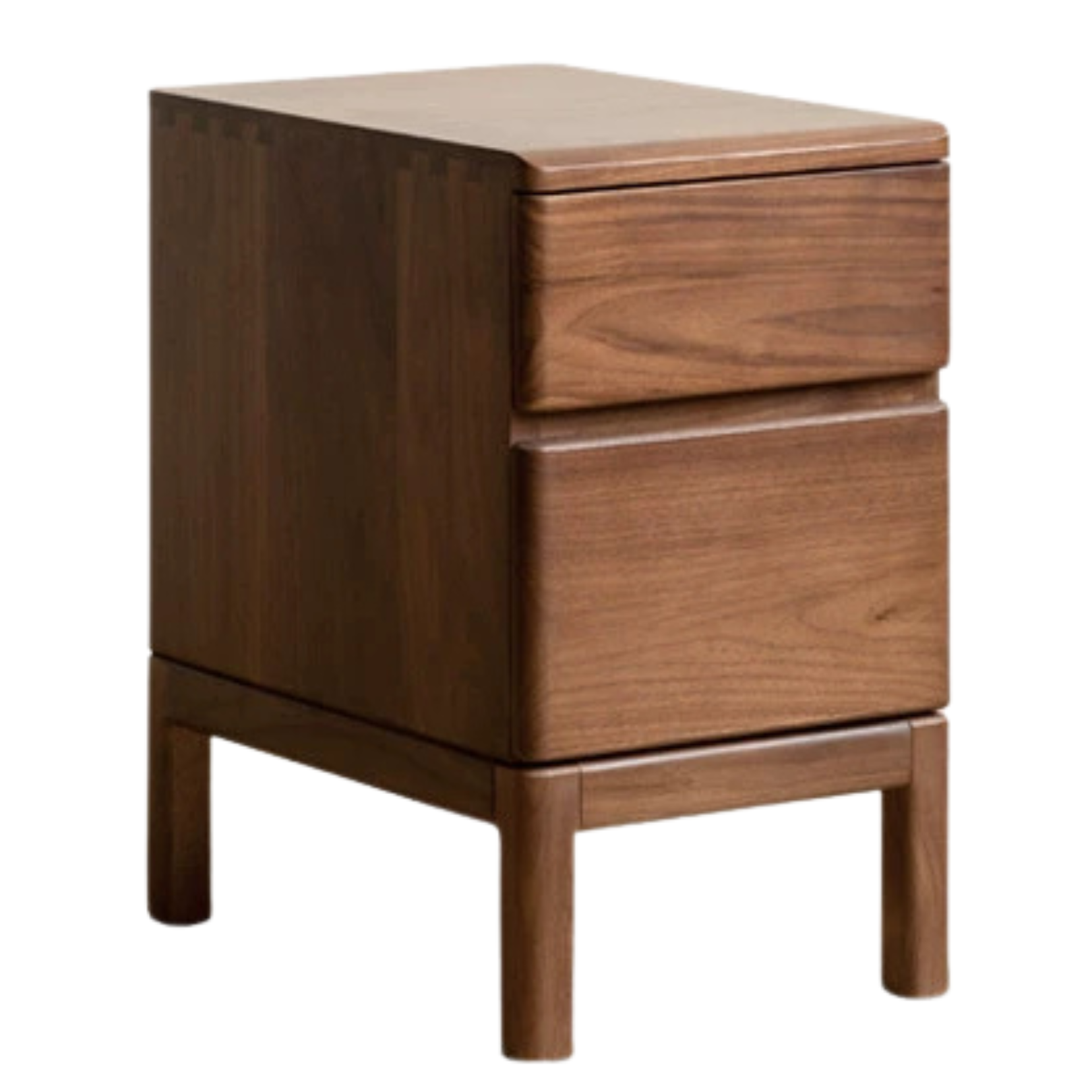 Black Walnut, Ash Solid Wood Storage Nightstand