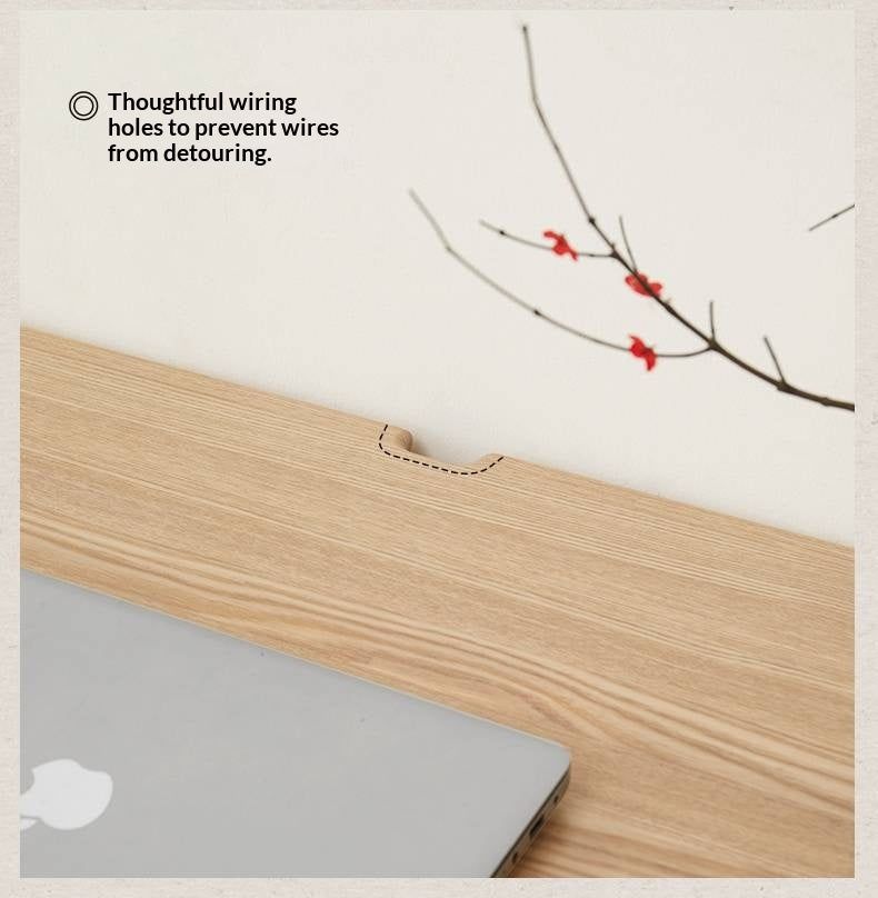 Ash Solid Wood Minimalist Modern Computer Desk