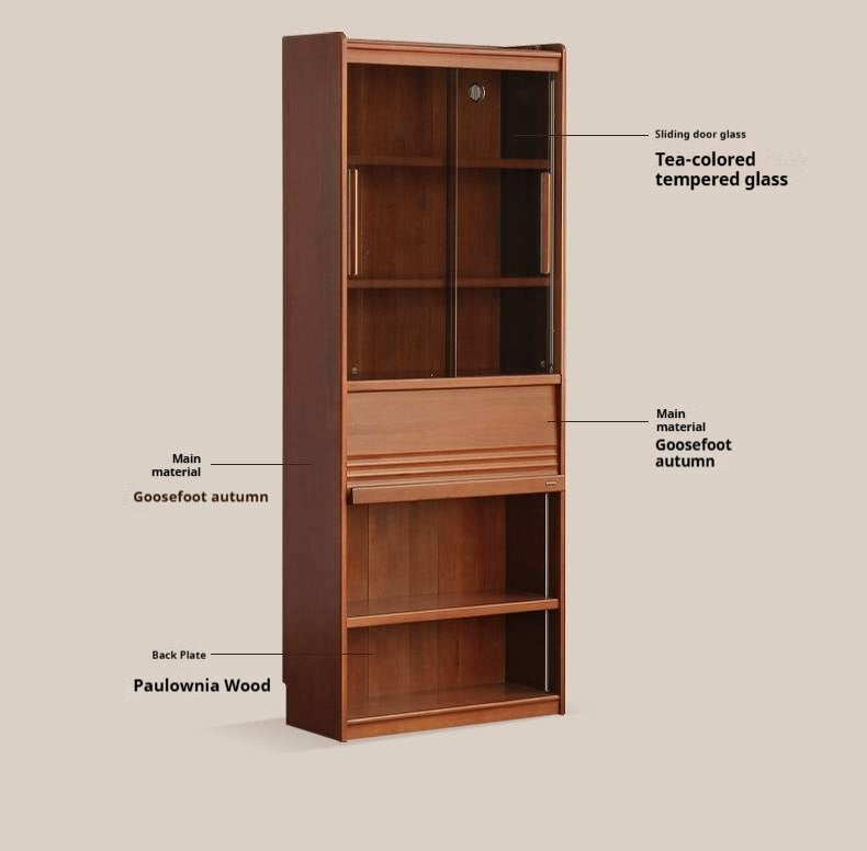 Black Walnut, Tulipwood Solid Wood Antique Style Bookshelf
