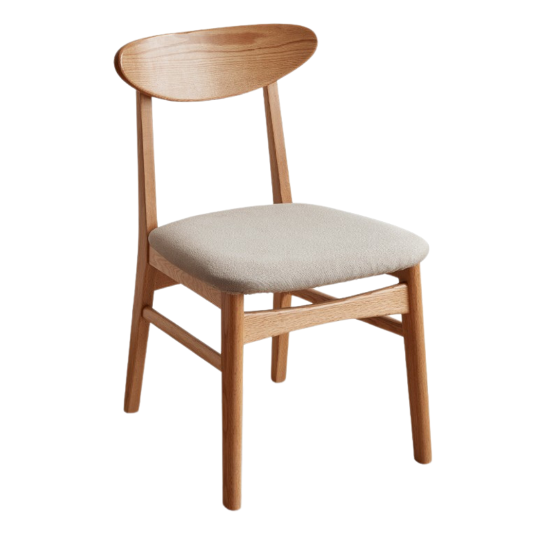 Ash, Oak Solid Wood Dining Chair 4 Pcs Set