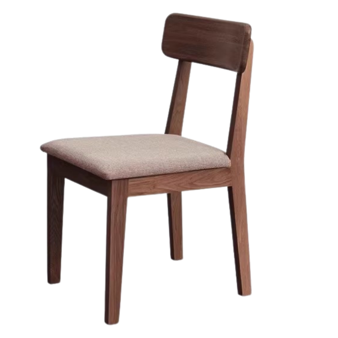 Black Walnut, Ash, Oak Solid Wood, Solid Rubberwood Dining Chair Set of 4