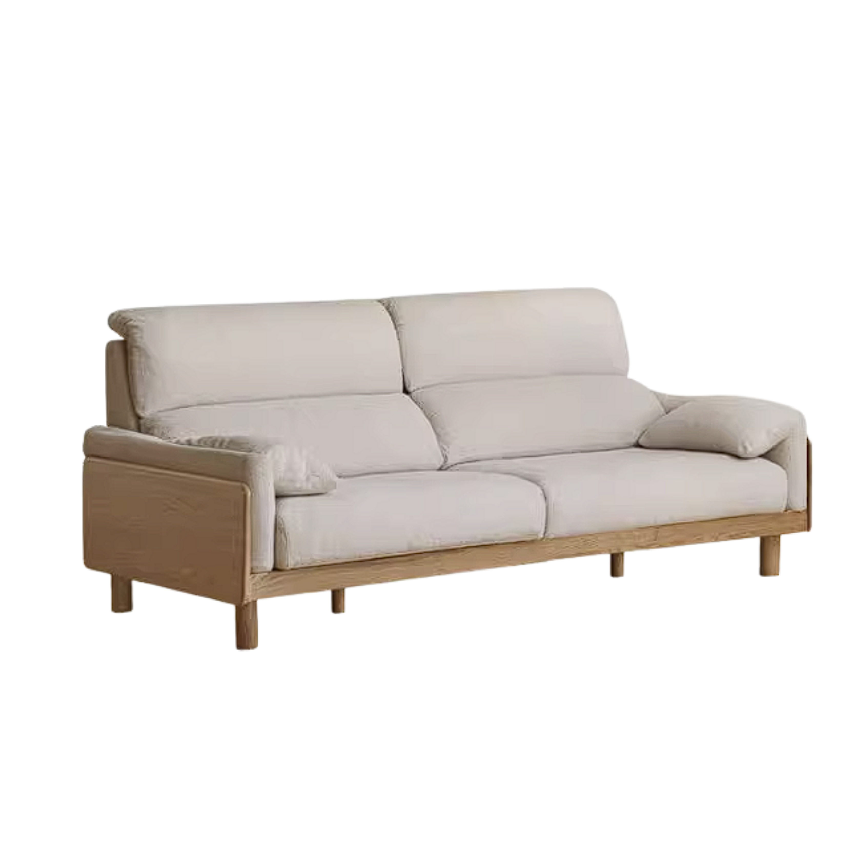 Ash Solid Wood Sofa with Modern Casual Design