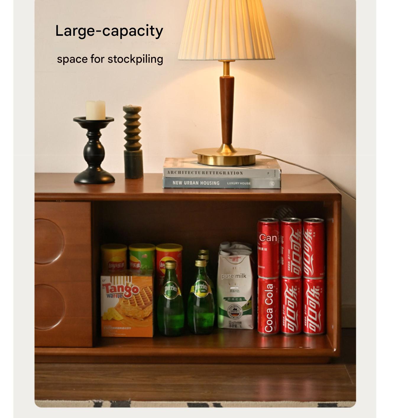 Poplar Solid Wood Medieval Style Retro TV Cabinet.