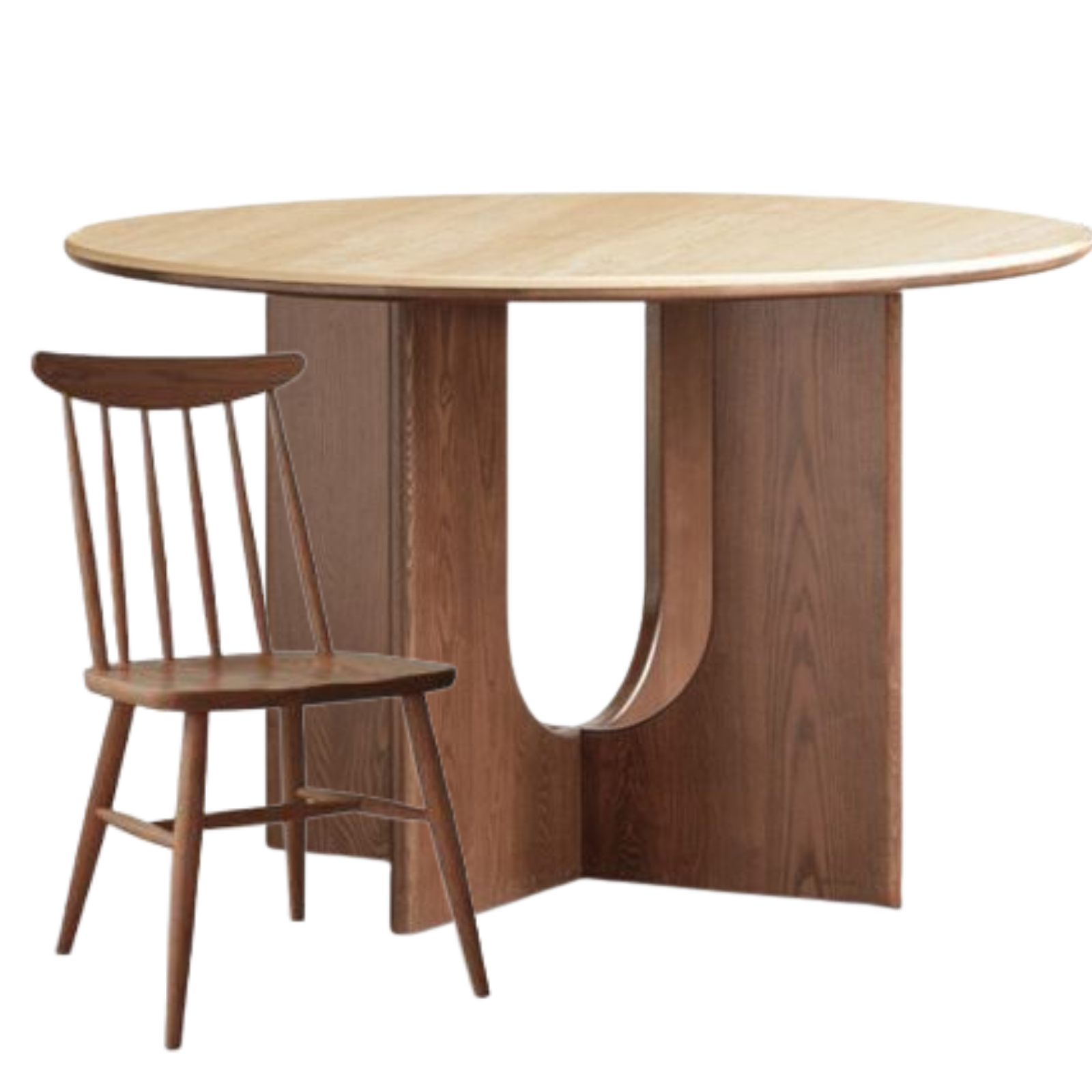 Ash Solid Wood Vintage Style Dining Table