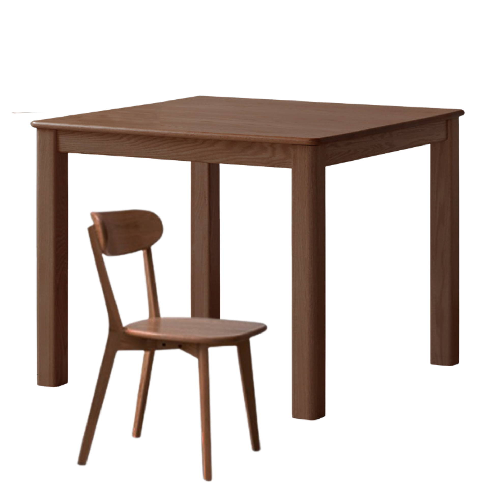 Solid Rubberwood, Oak Solid Wood Square Dining Table