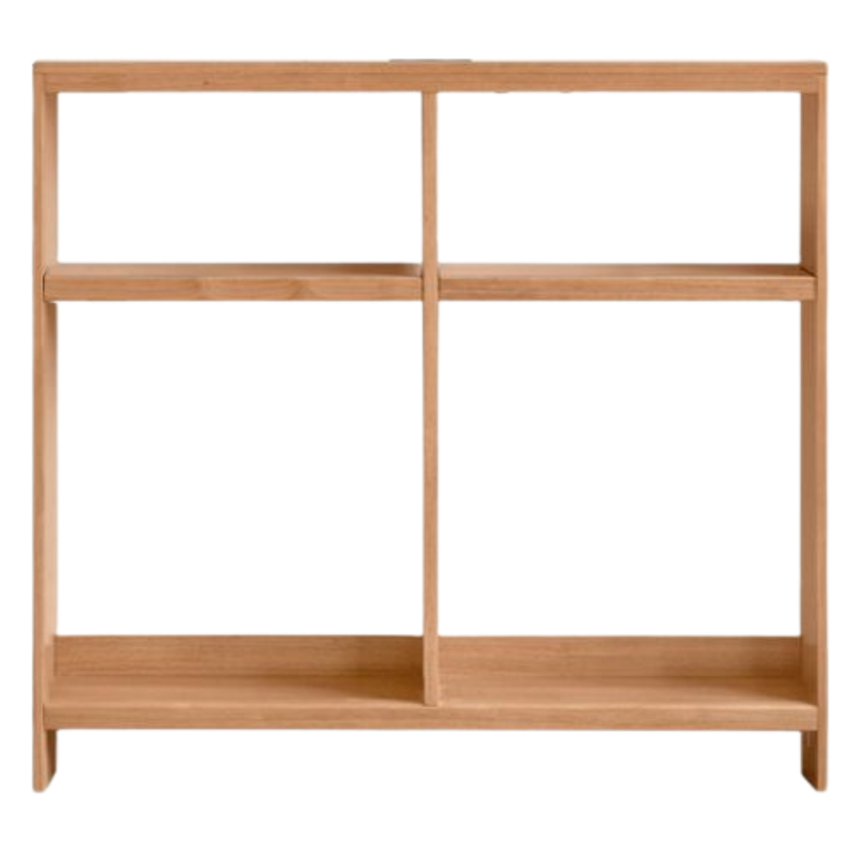 Solid RubberWood Sofa Back Console Table with Open Storage Shelves
