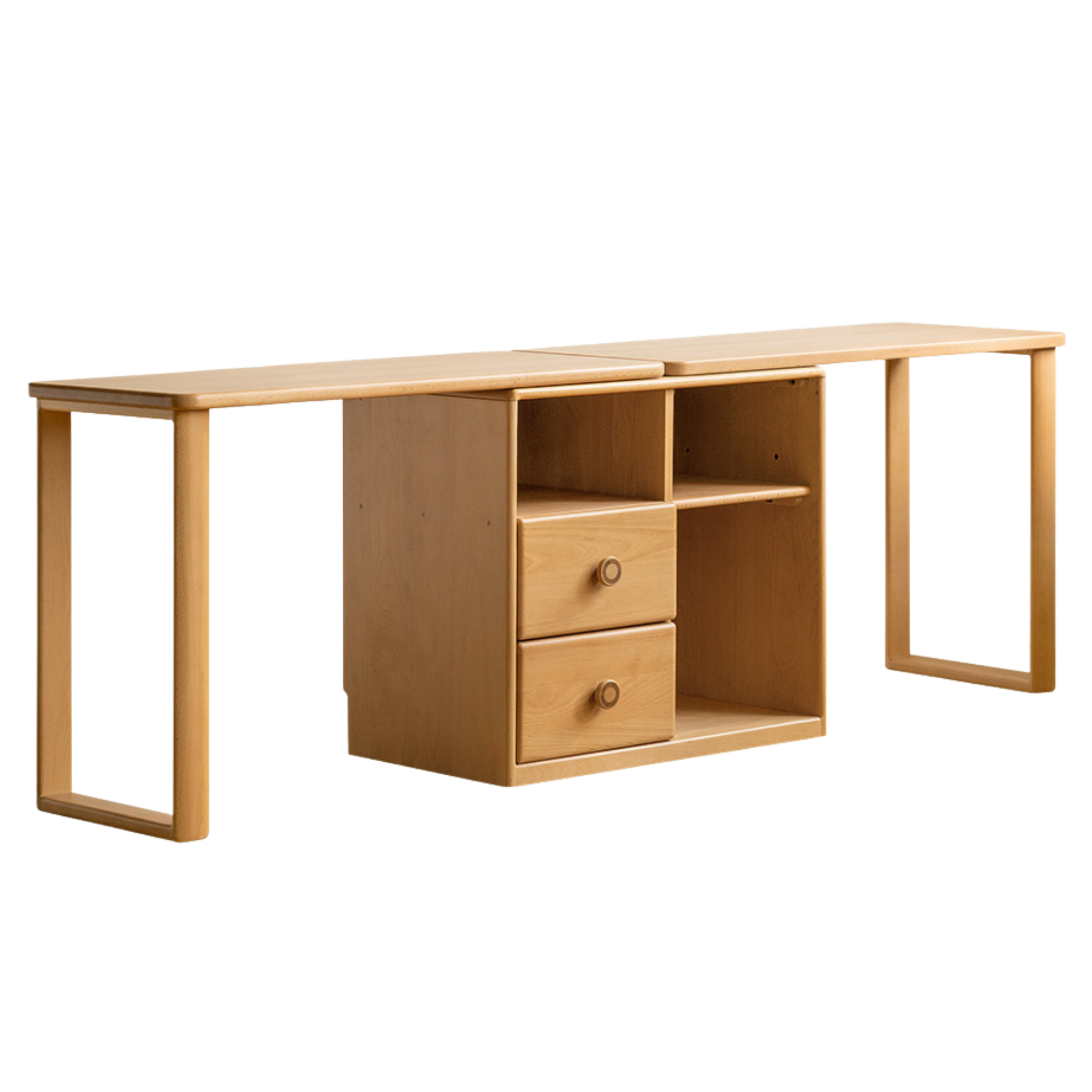 Beech Solid Wood Telescopic Student Writing Desk