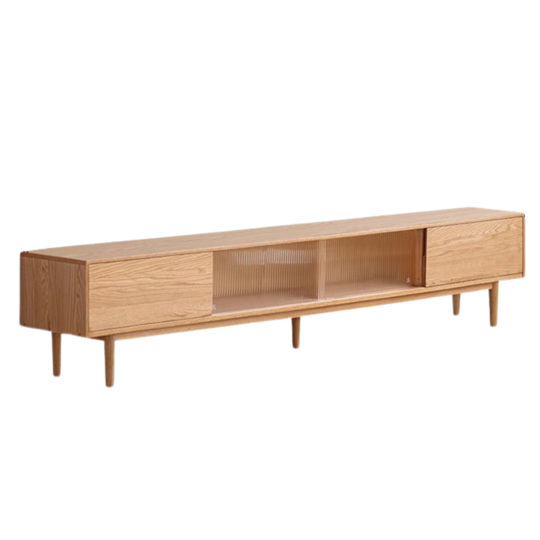 Oak Solid Wood TV Cabinet Modern