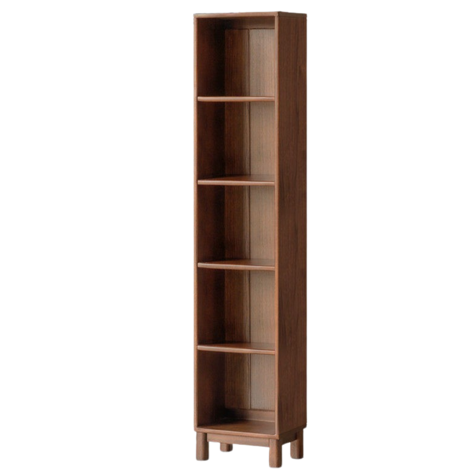 Black Walnut, Golden Sandalwood Solid Wood Light Luxury Style Bookshelf