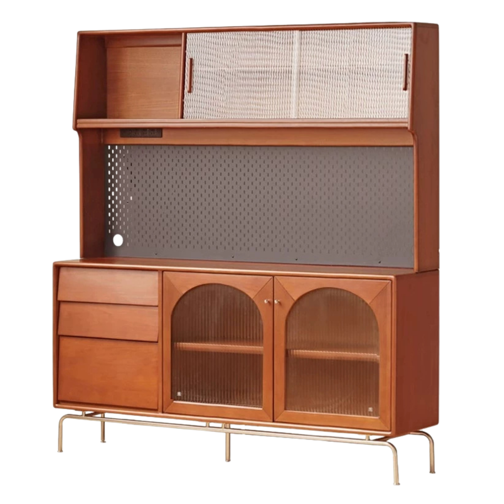 Poplar Solid Wood Style Retro Sideboard