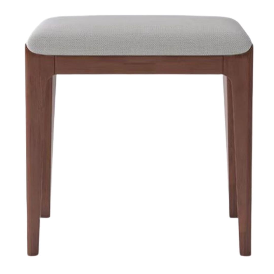 Oak, Ash, Black Walnut Solid Wood, Solid RubberWood Makeup Stool