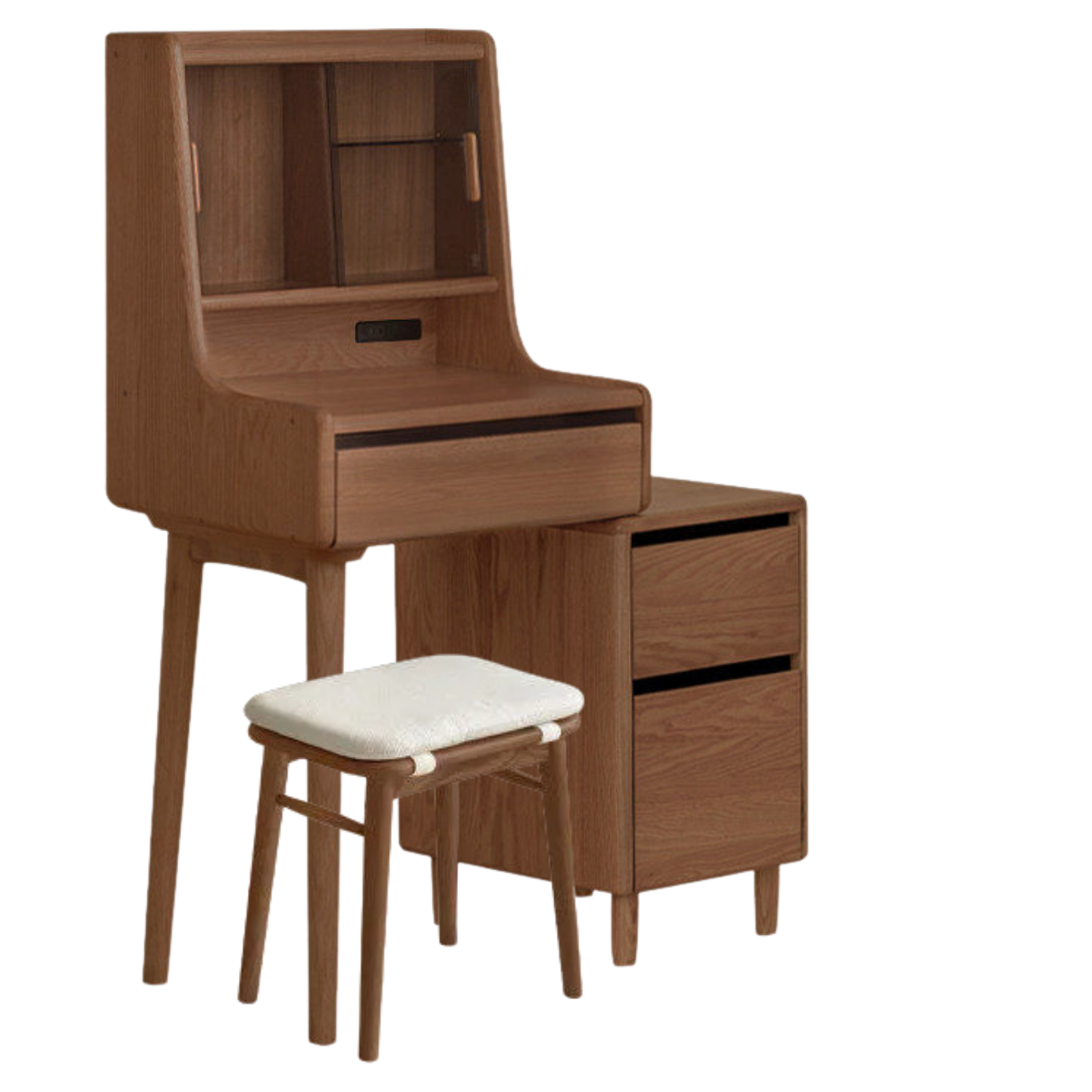 Ash Solid Wood Lighted Vanity Table.