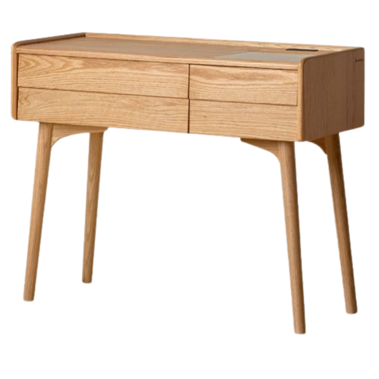Ash, Oak Solid Wood Modern Vanity Table with Storage