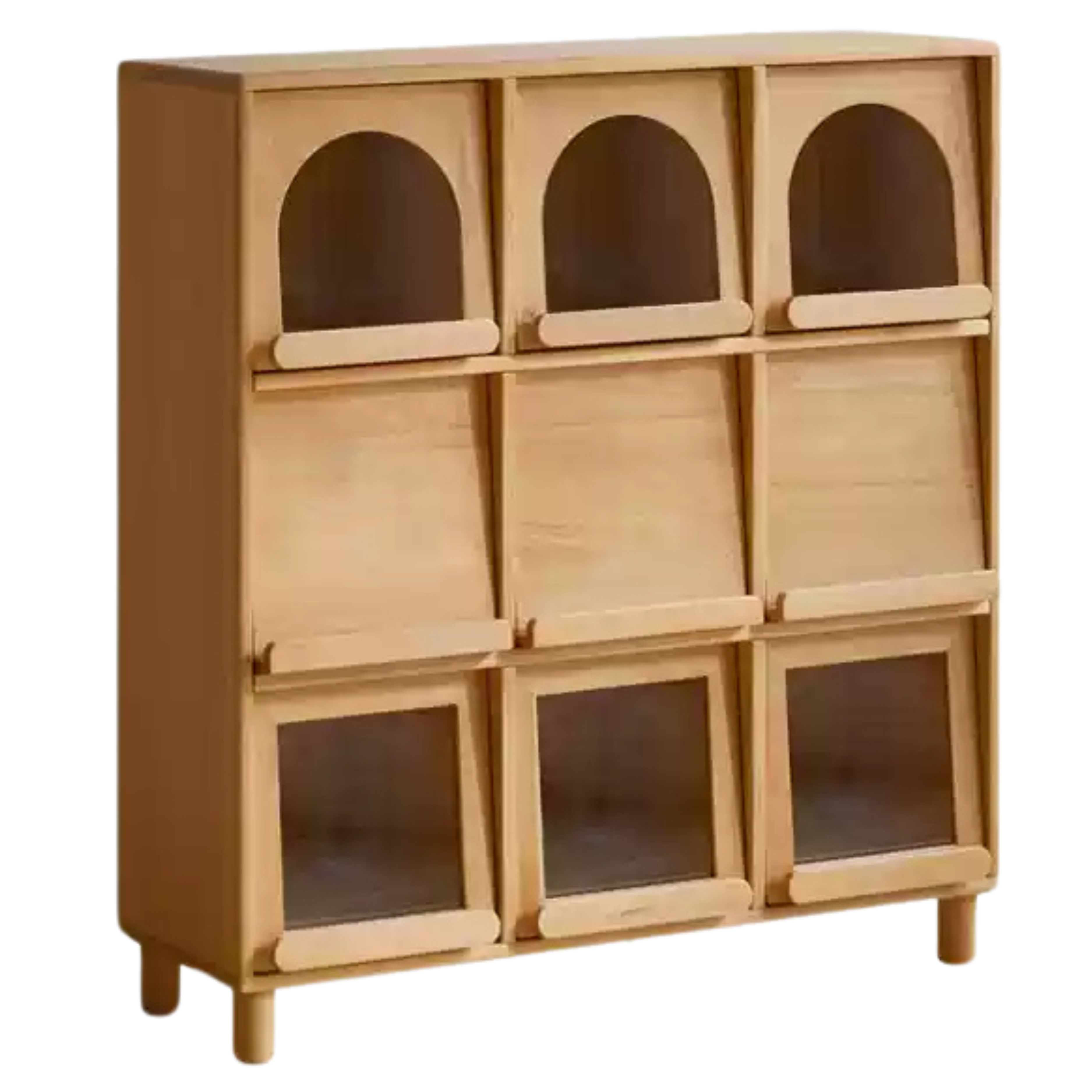 European Beech Solid Wood Combination Floor Kids Cabinet