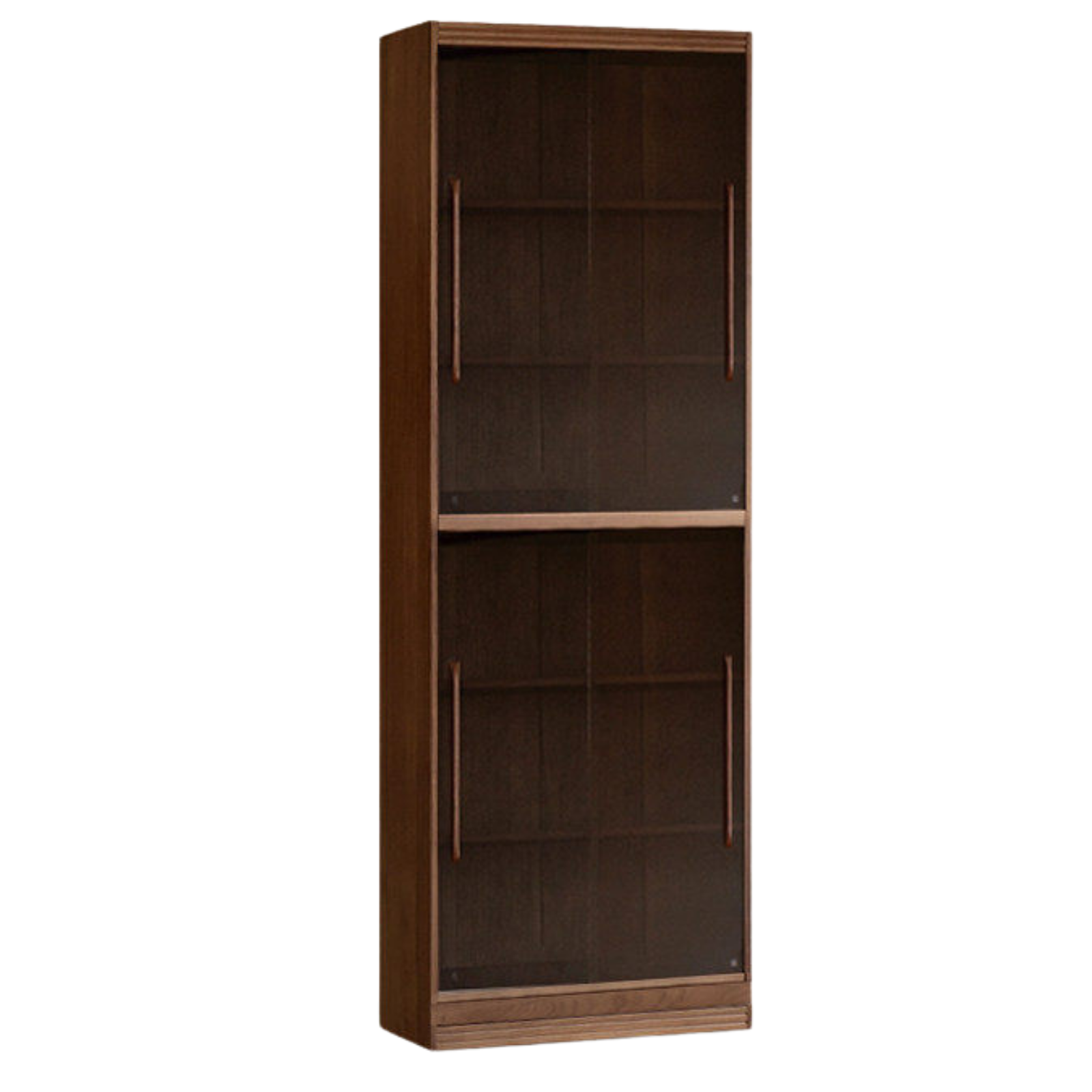 Black Walnut, Oak Solid Wood Floor-Standing Bookcase with Luxury Storage Cabinet