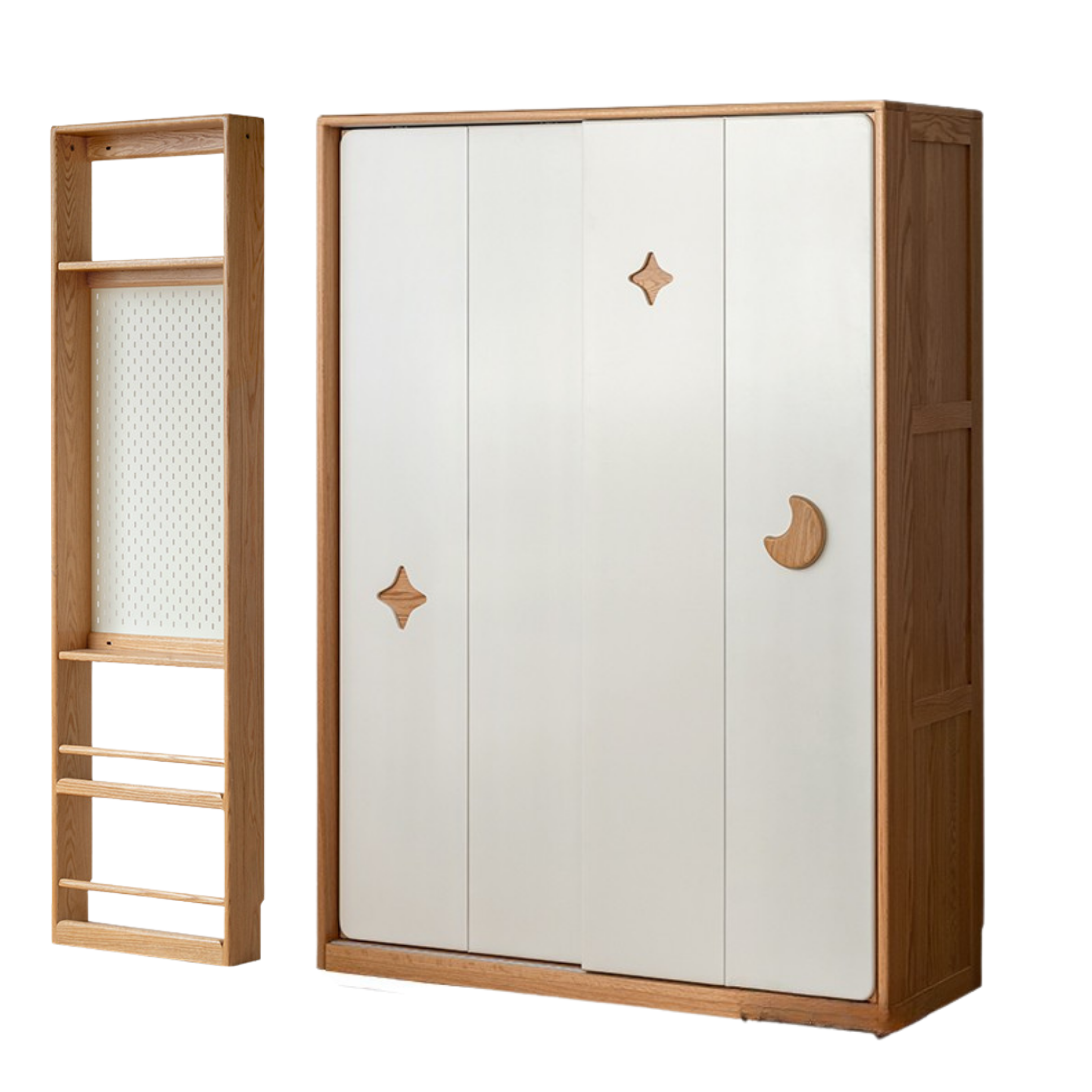 Oak Solid Wood Modern Children's Wardrobe