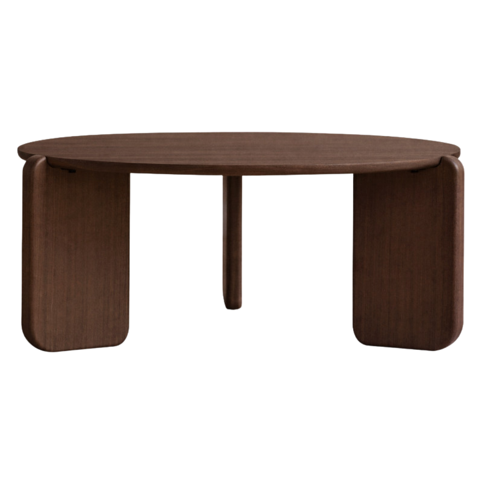 Black Walnut, Sandalwood, Oak Solid Wood, Solid Longan Hardwood Slate Round Coffee Table