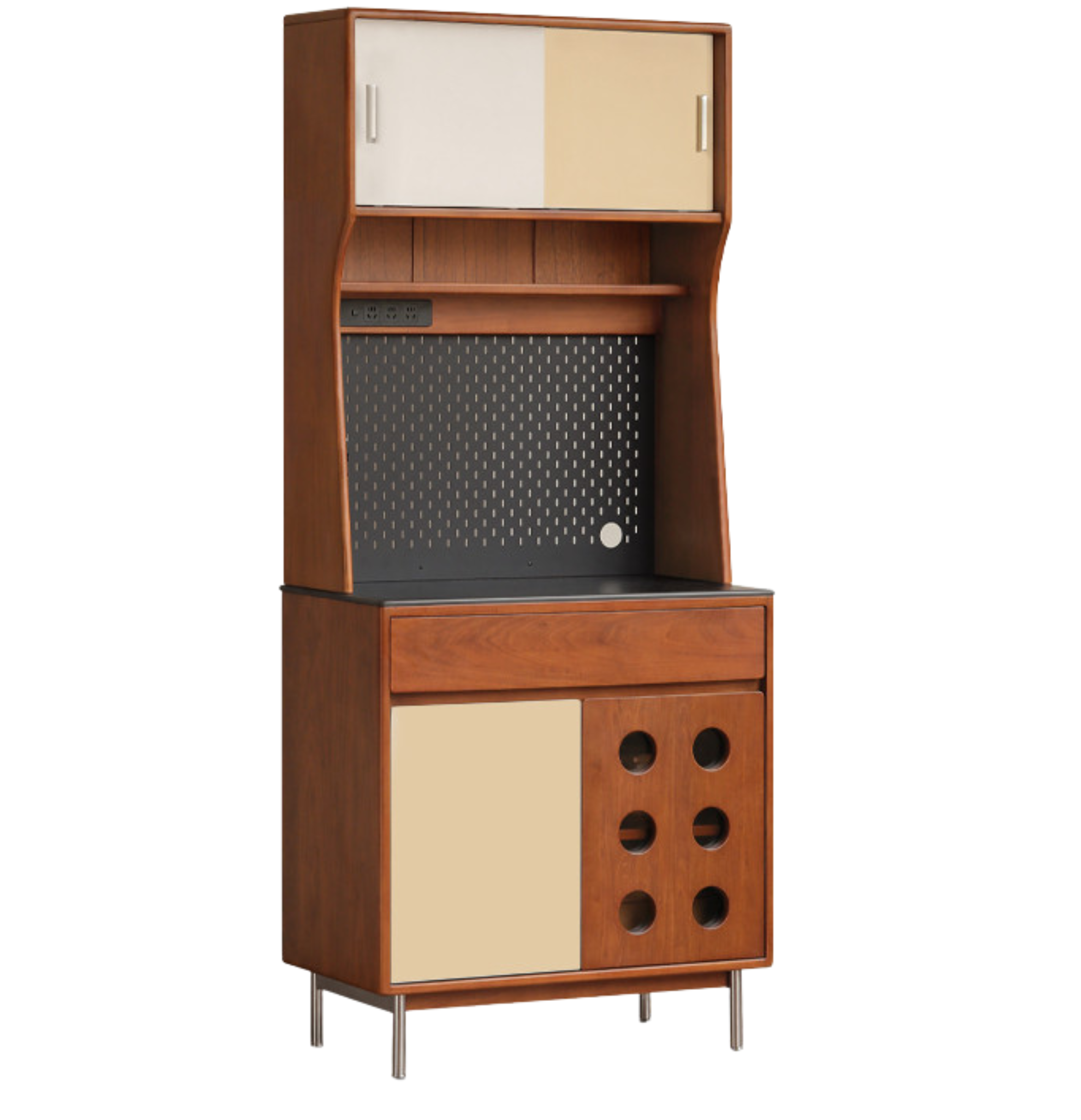 Tulipwood Solid Wood Medieval Style Sideboard