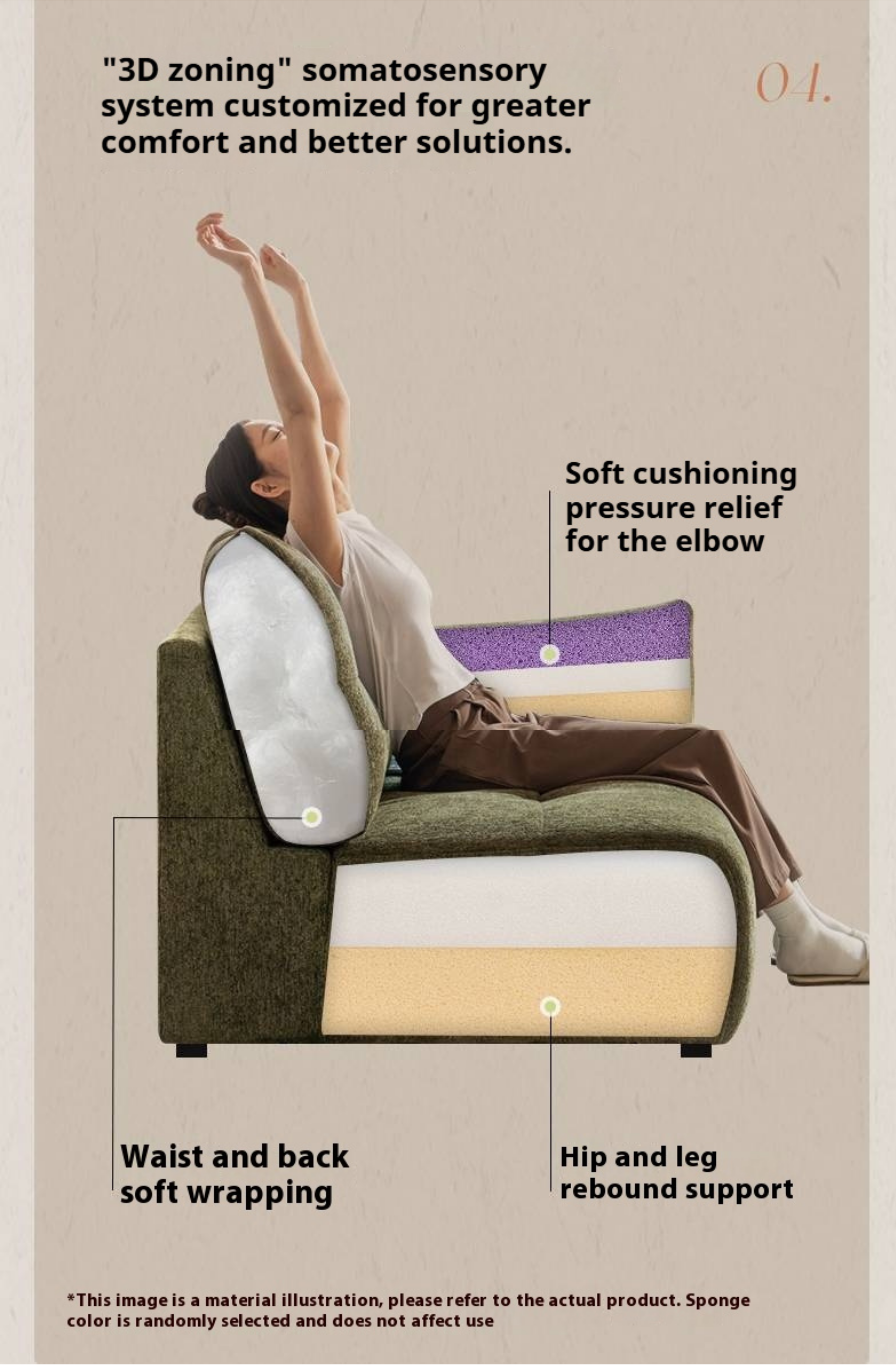 Modern Fabric Fully Removable Washable Pet-Friendly Floor Sofa