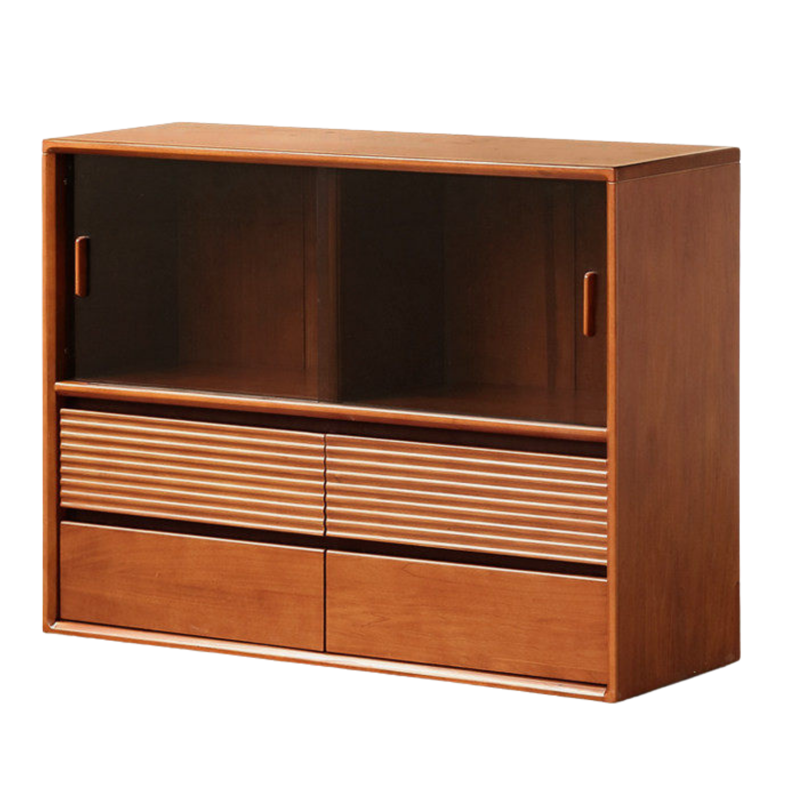 Black Walnut, Ash, Cherry, Poplar Solid Wood free combination Bookcase, floor display cabinet