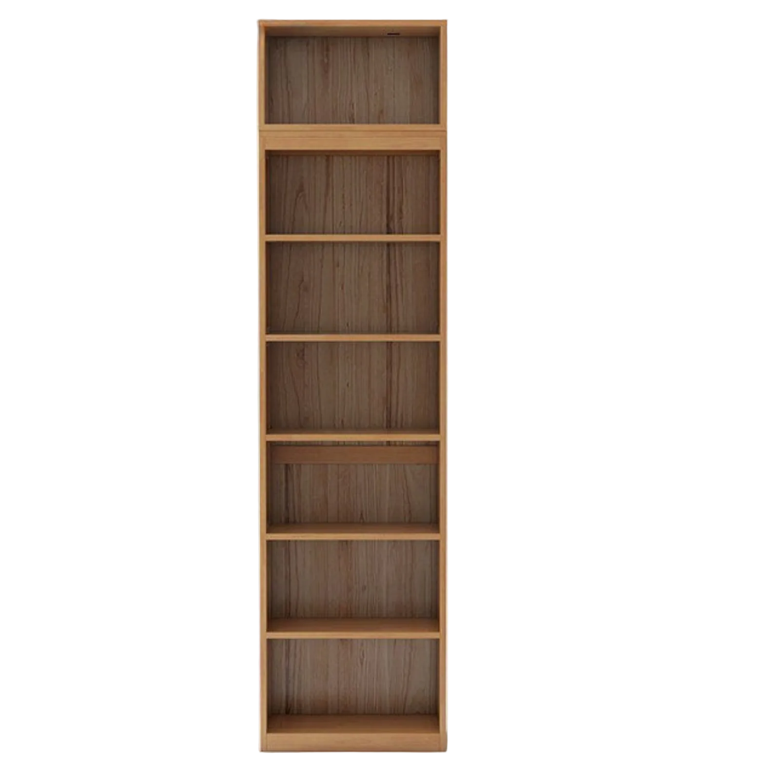 Oak, Solid Rubberwood Modern Bookcase Storage