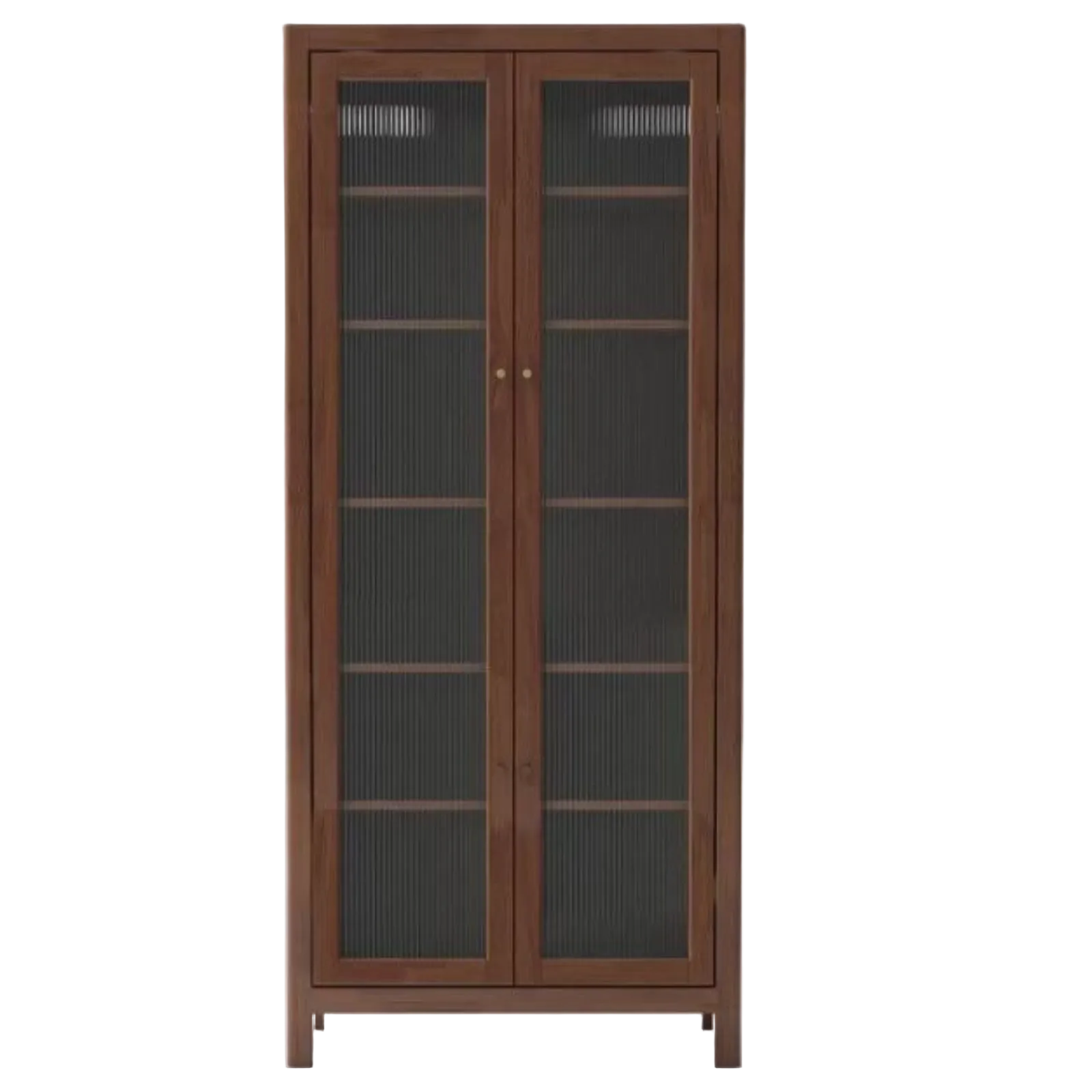 Solid Rubberwood Bookcase with Storage and Display Shelves