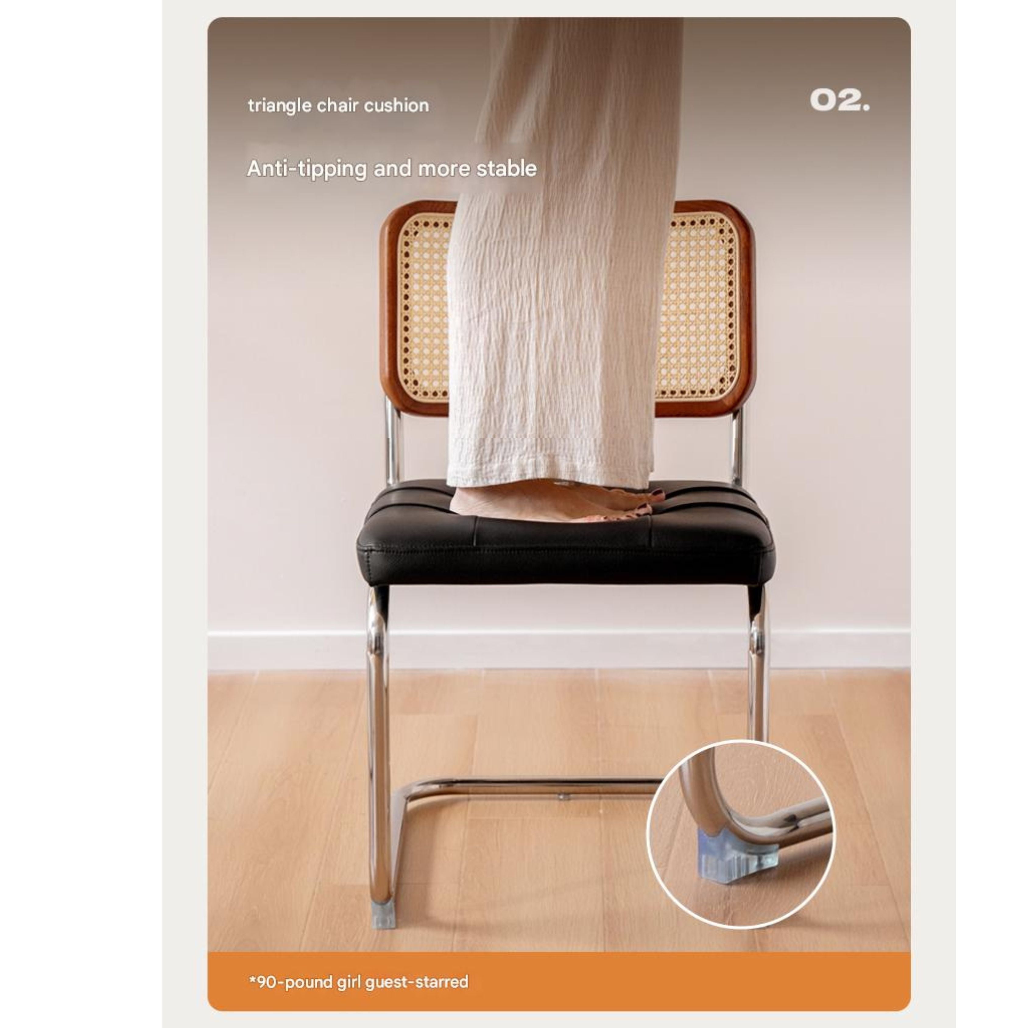 4 pcs Oak Solid Wood leather Soft Suspended Chair