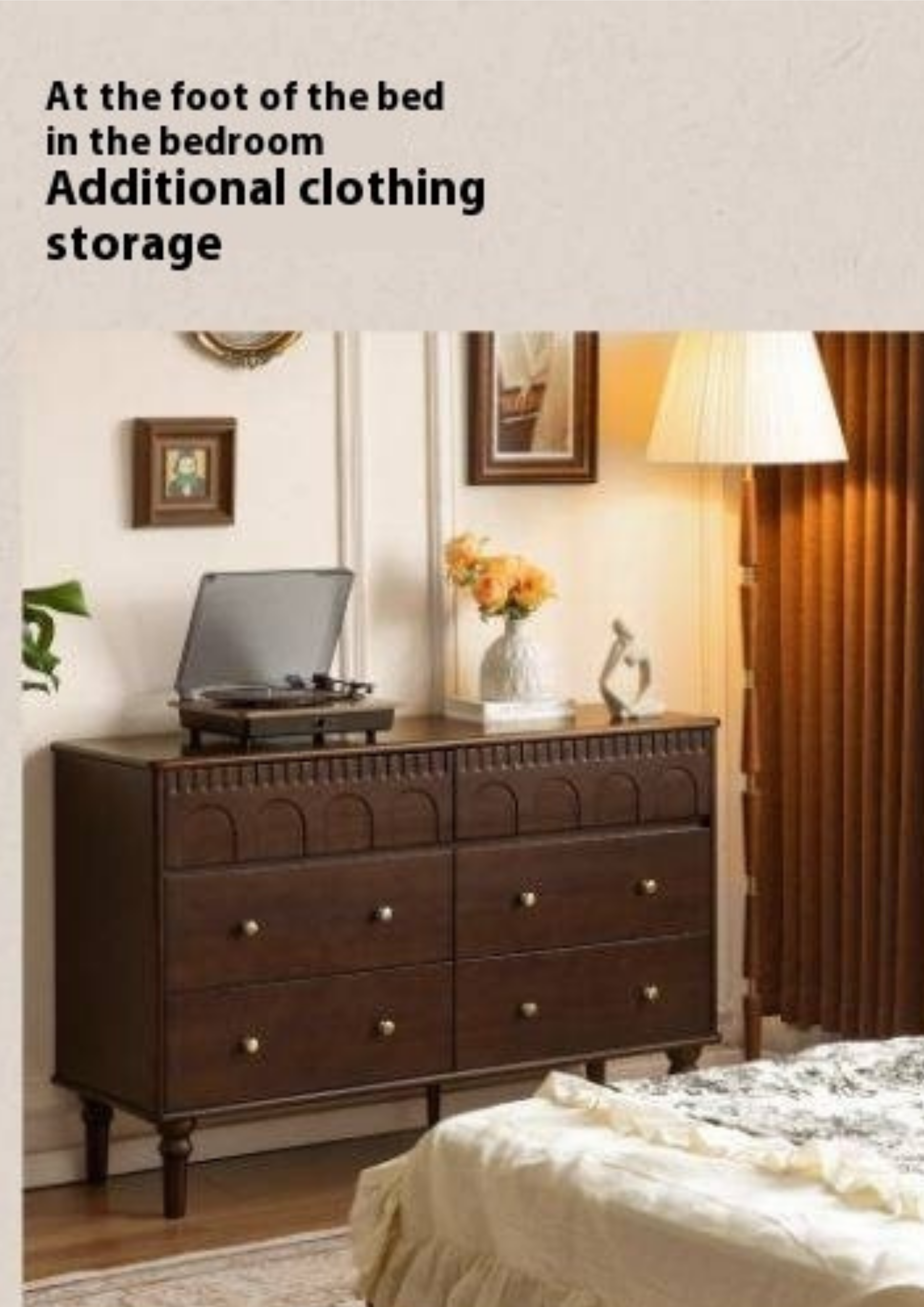 Poplar Solid Wood Retro Style Bucket Cabinet