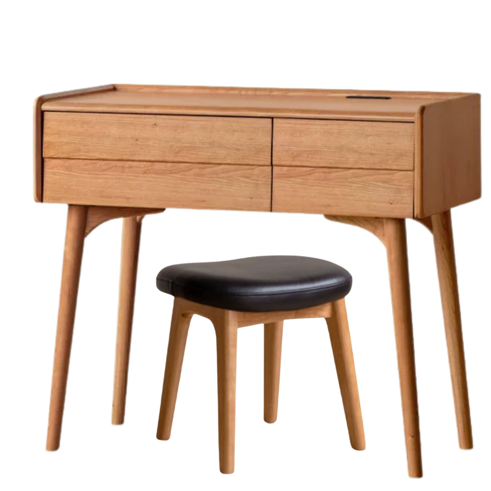 Cherry Solid Wood Retro Style Vanity Table.