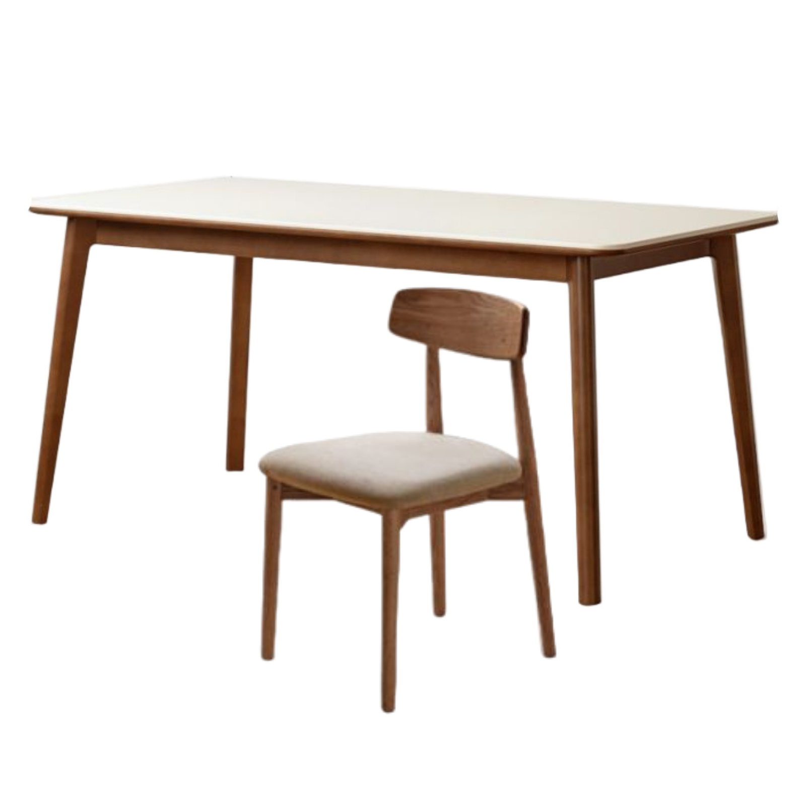 Beech Solid Wood Rock Board Dining Table