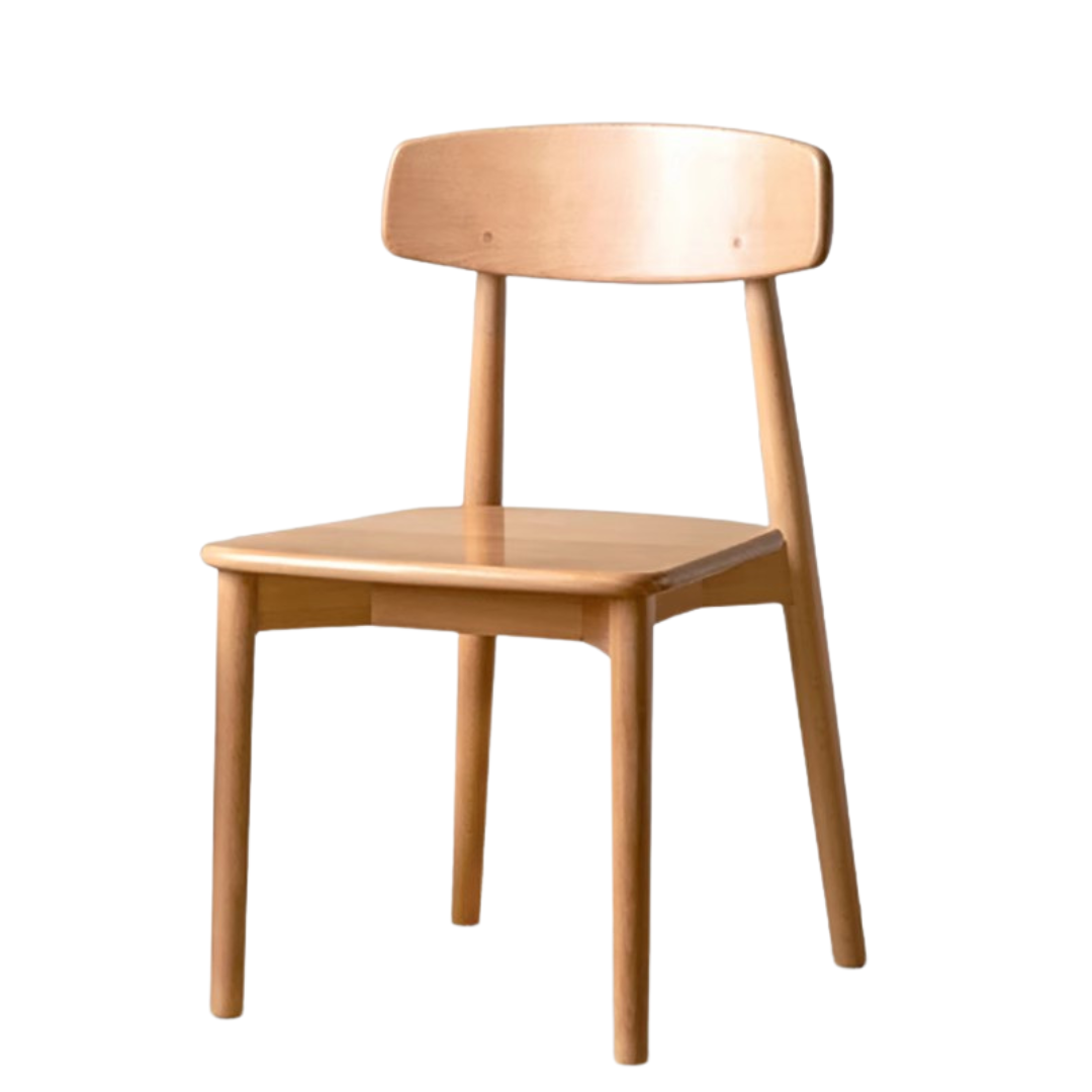 Set 4 pcs Black Walnut, White Ash, Ash, Oak, Cherry, Beech, Solid Rubberwood Dining Chair