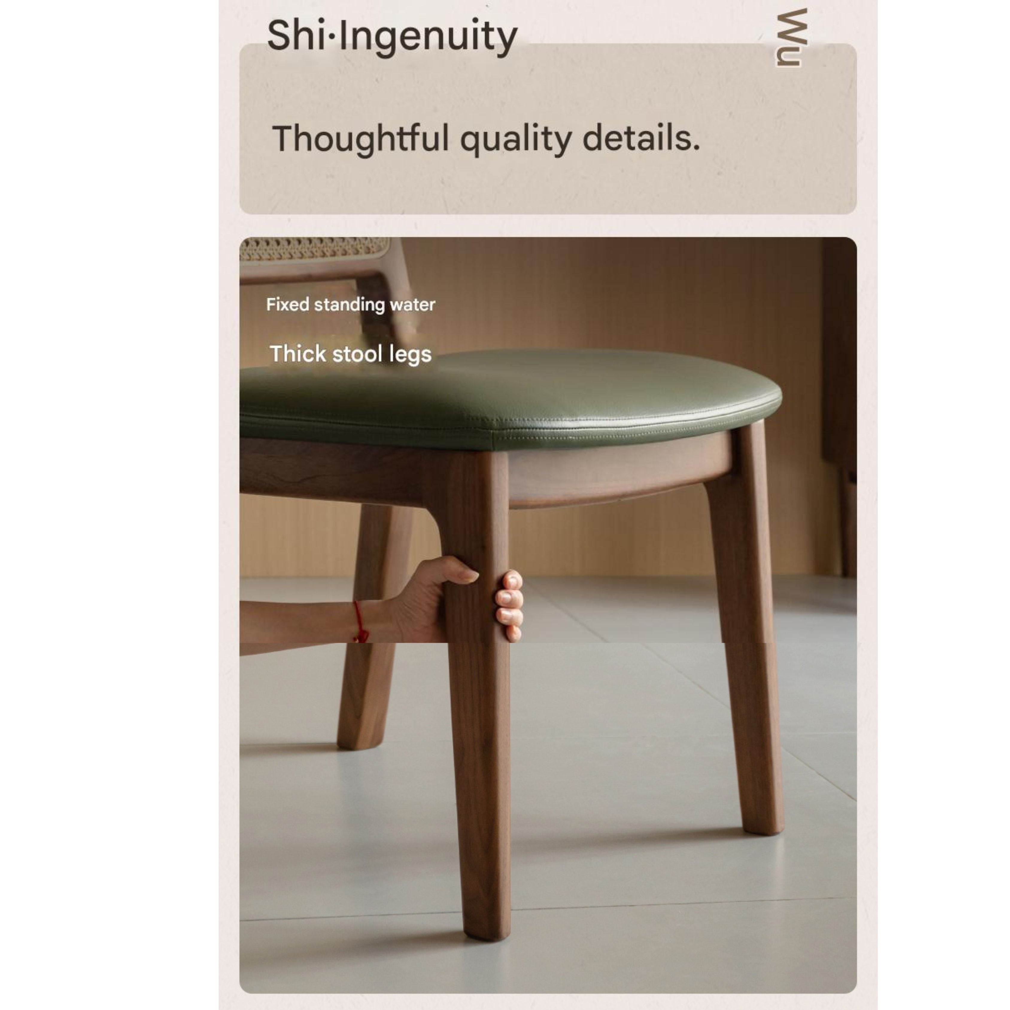 4 pcs Black Walnut, Oak Solid Wood Dining Chair