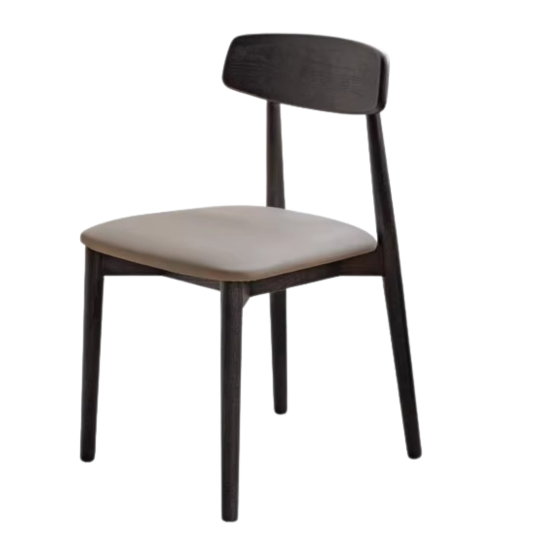 4 Pcs Oak Solid Wood, Solid Rubberwood Black Chair
