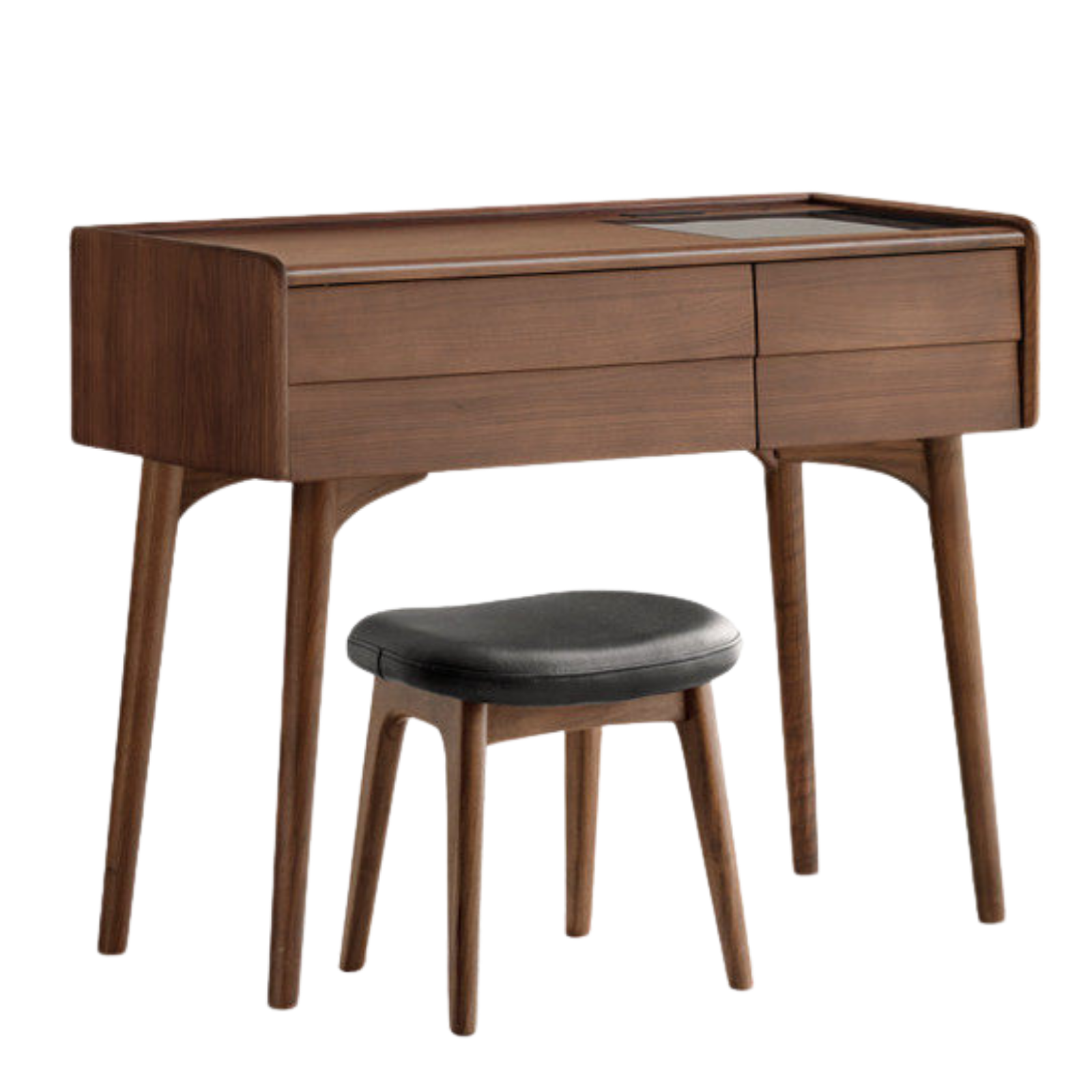 Black Walnut Solid Wood Italian Light Luxury Vanity Table