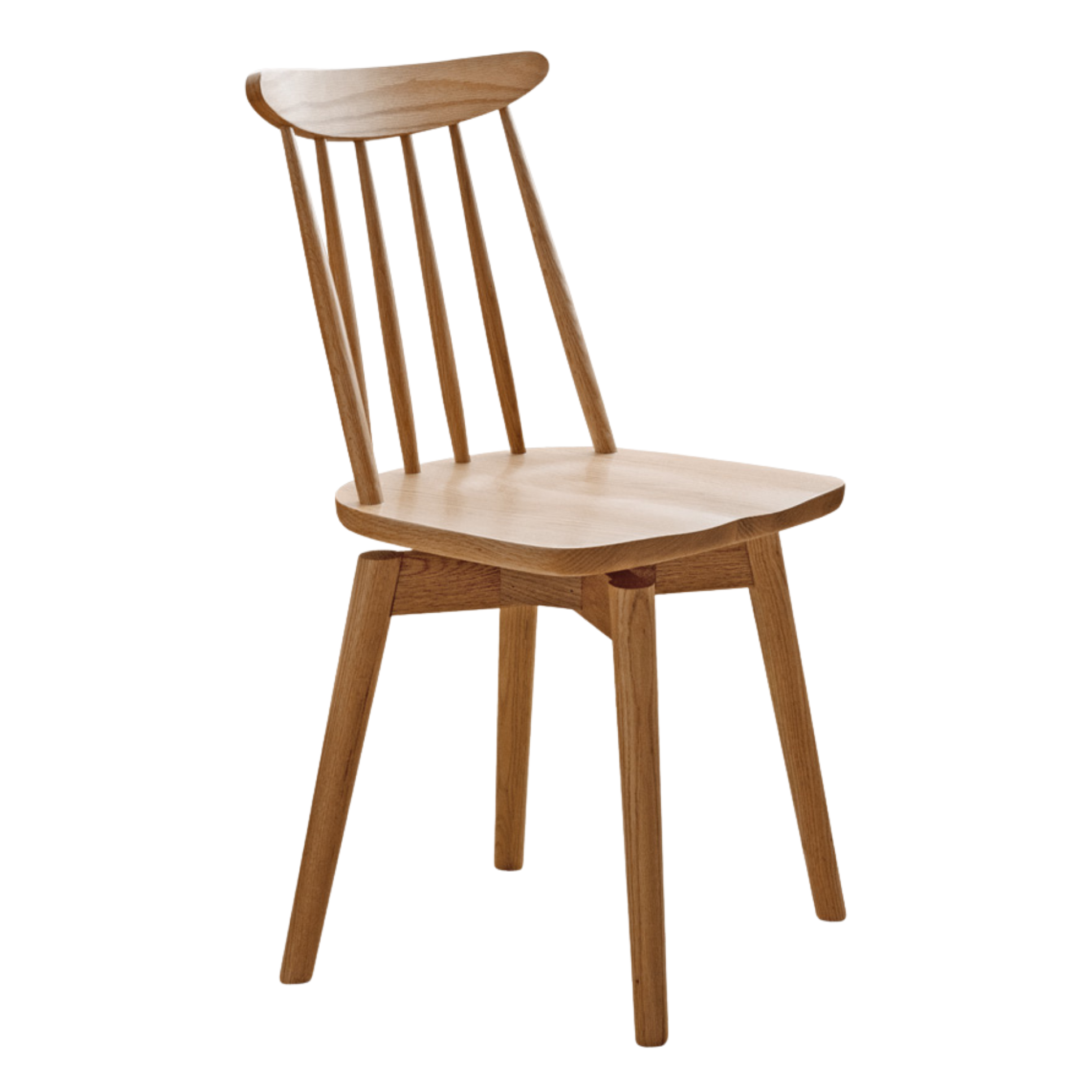Black Walnut, Ash, Oak, Cherry, Beech Solid Wood Windsor Chair 4 Pcs Set