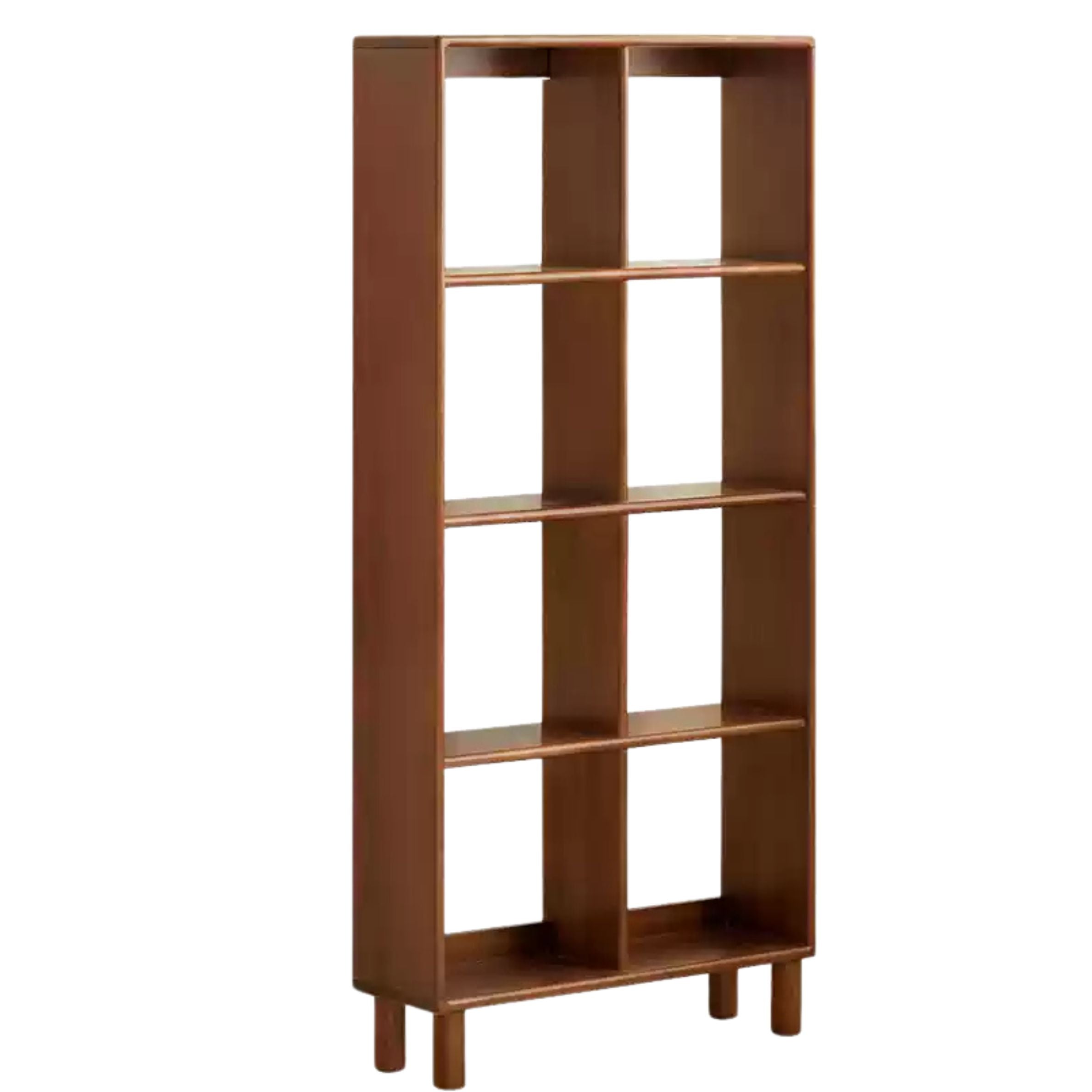 Poplar Solid Wood Children's Retro Lattice Bookshelf.