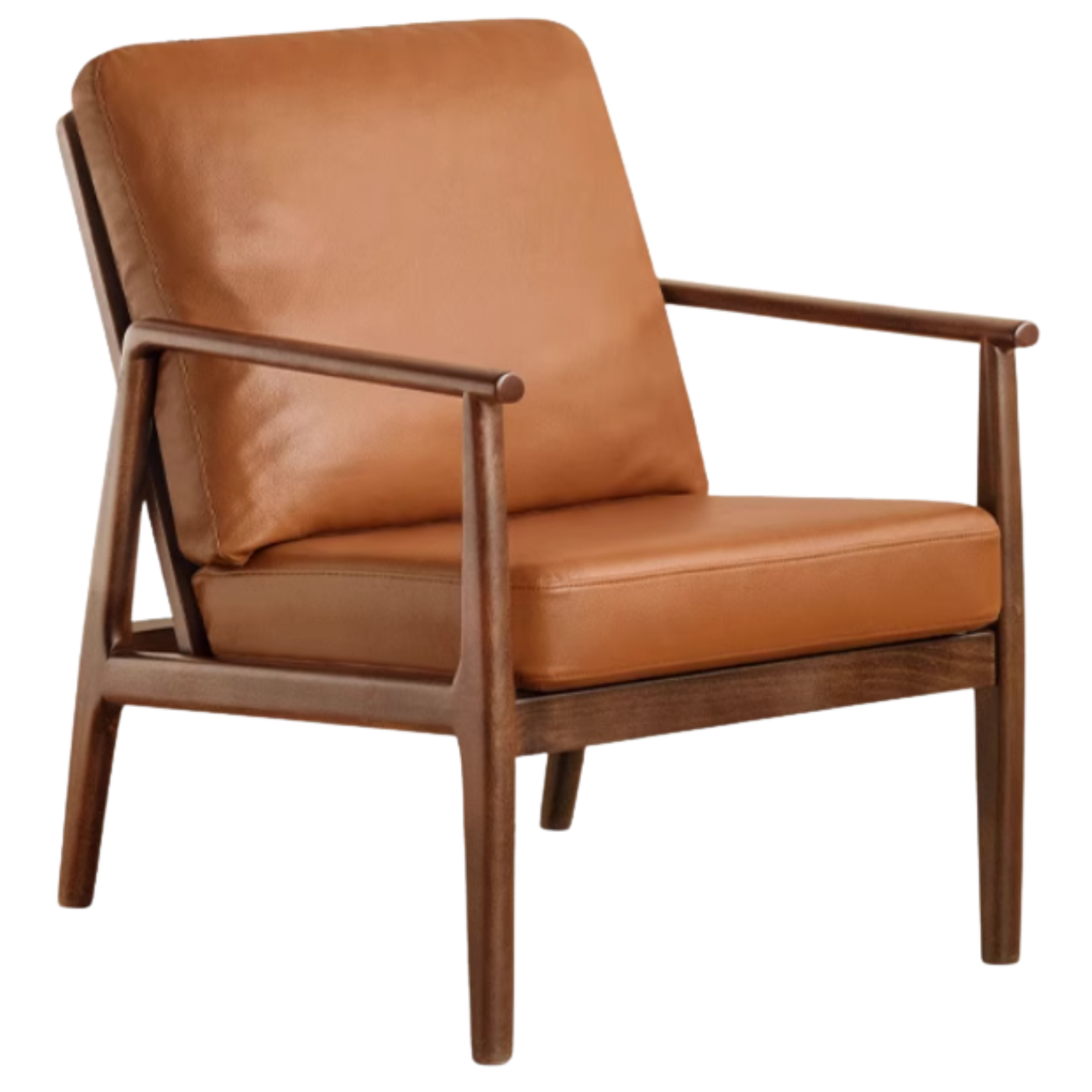 Black Walnut, Cherry, Sandalwood, Oak Solid Wood Leisure Armchair -
