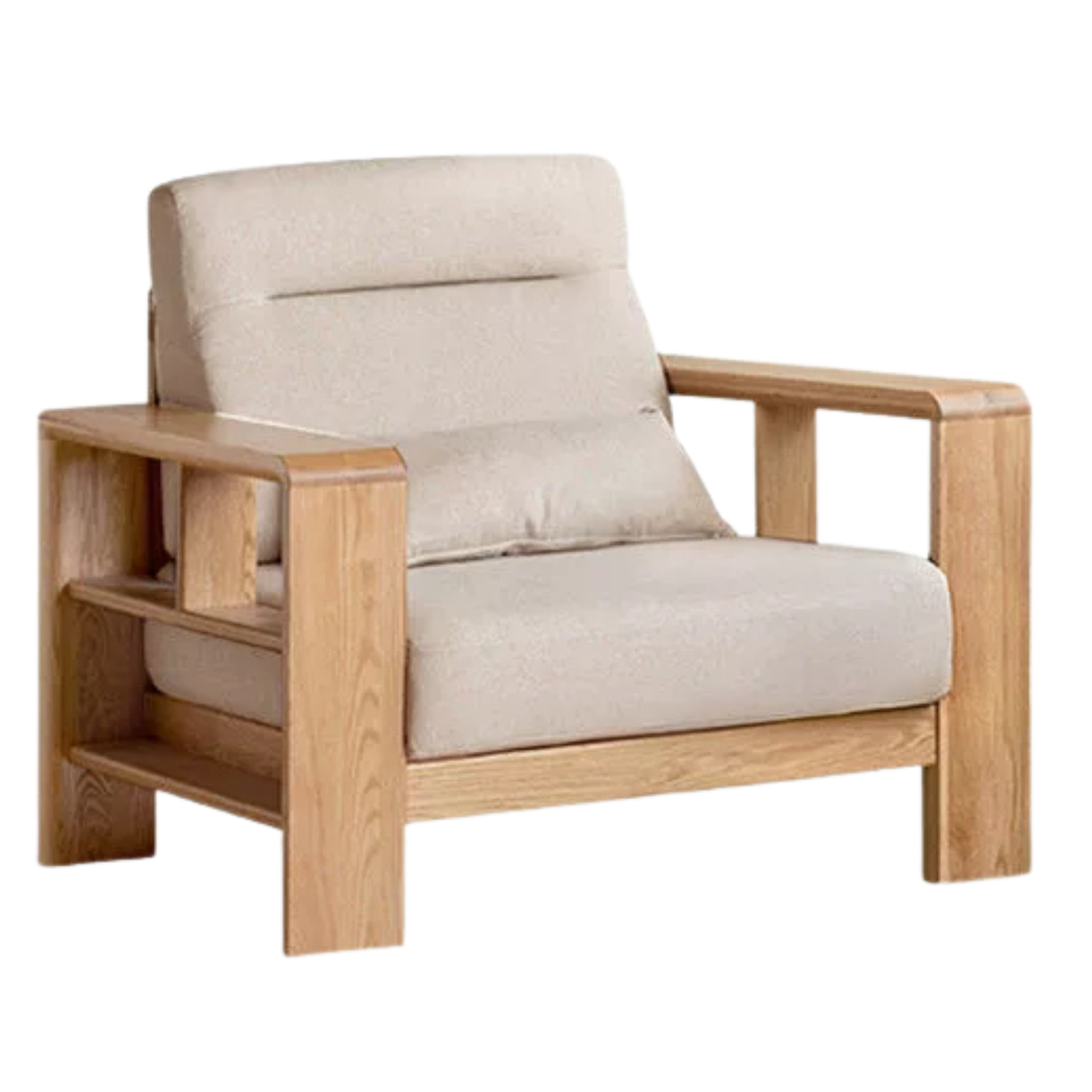 Oak, Ash Solid Wood Sectional Sofa-two colors available