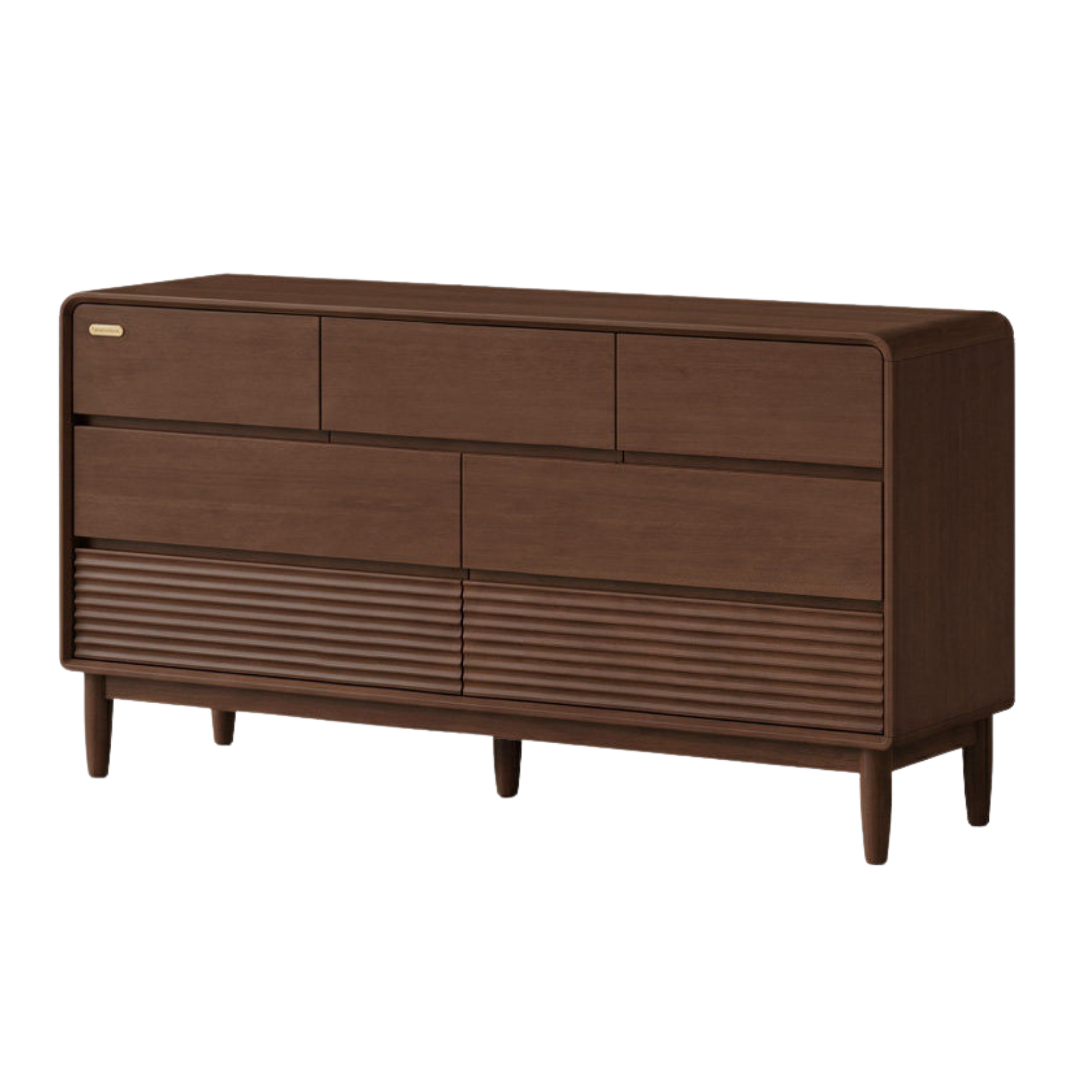 Black Walnut, Catalpa, Ash Solid Wood, Solid Longan Hardwood Drawer Storage Cabinet